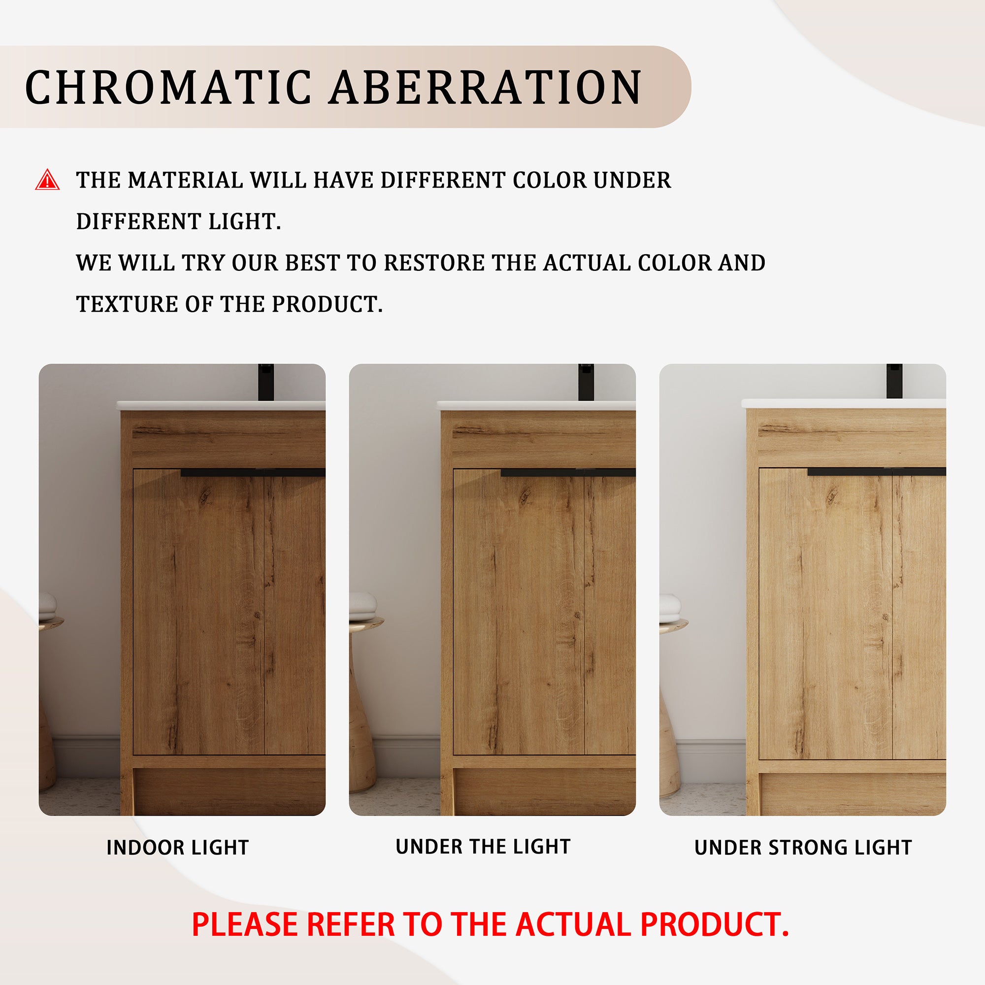 30 Inch Plywood Freestanding Bathroom Vanity Set with Integrated Ceramic Basin and Door
