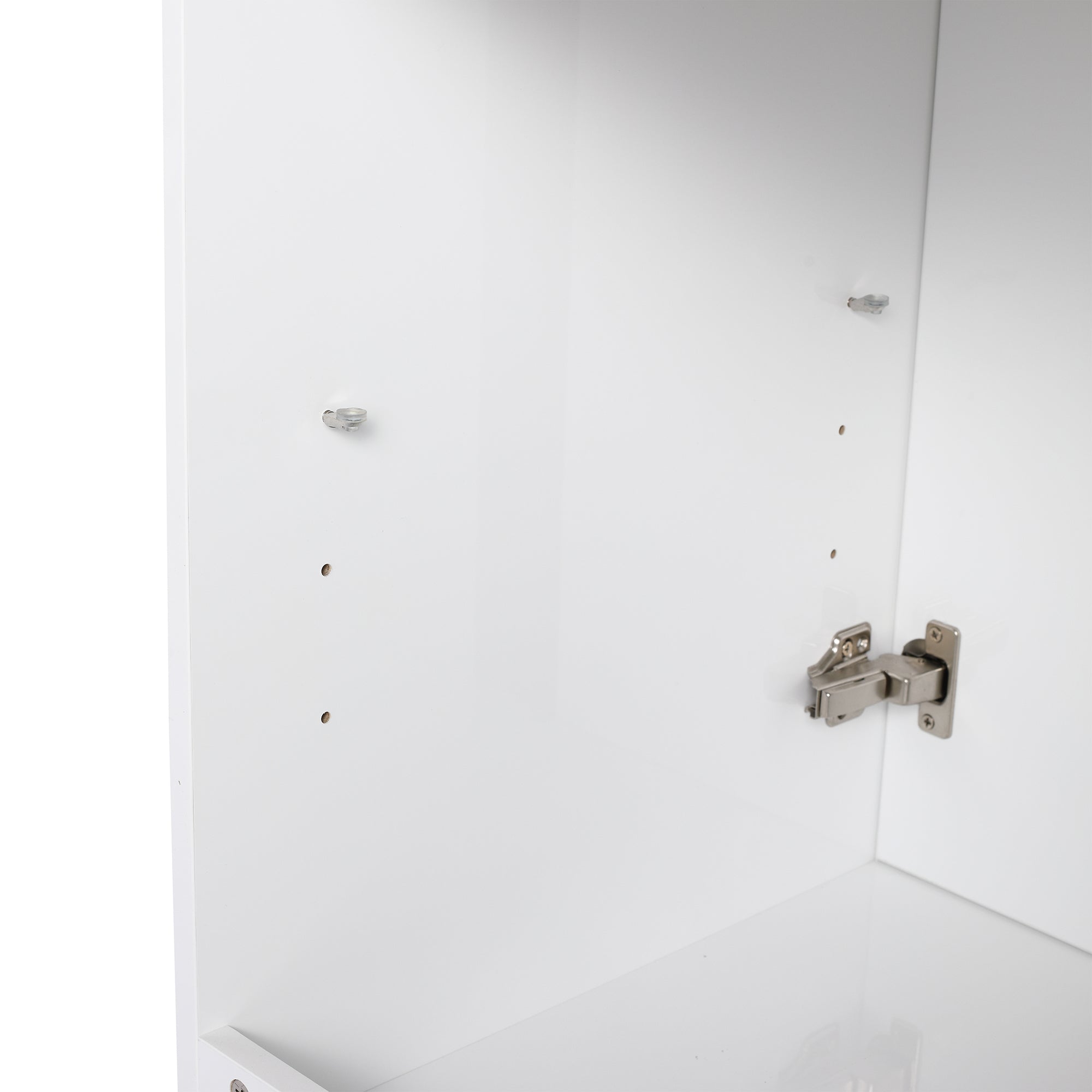 24/30 inch Freestanding Bathroom Vanity Set in White with Integrated Ceramic Sink
