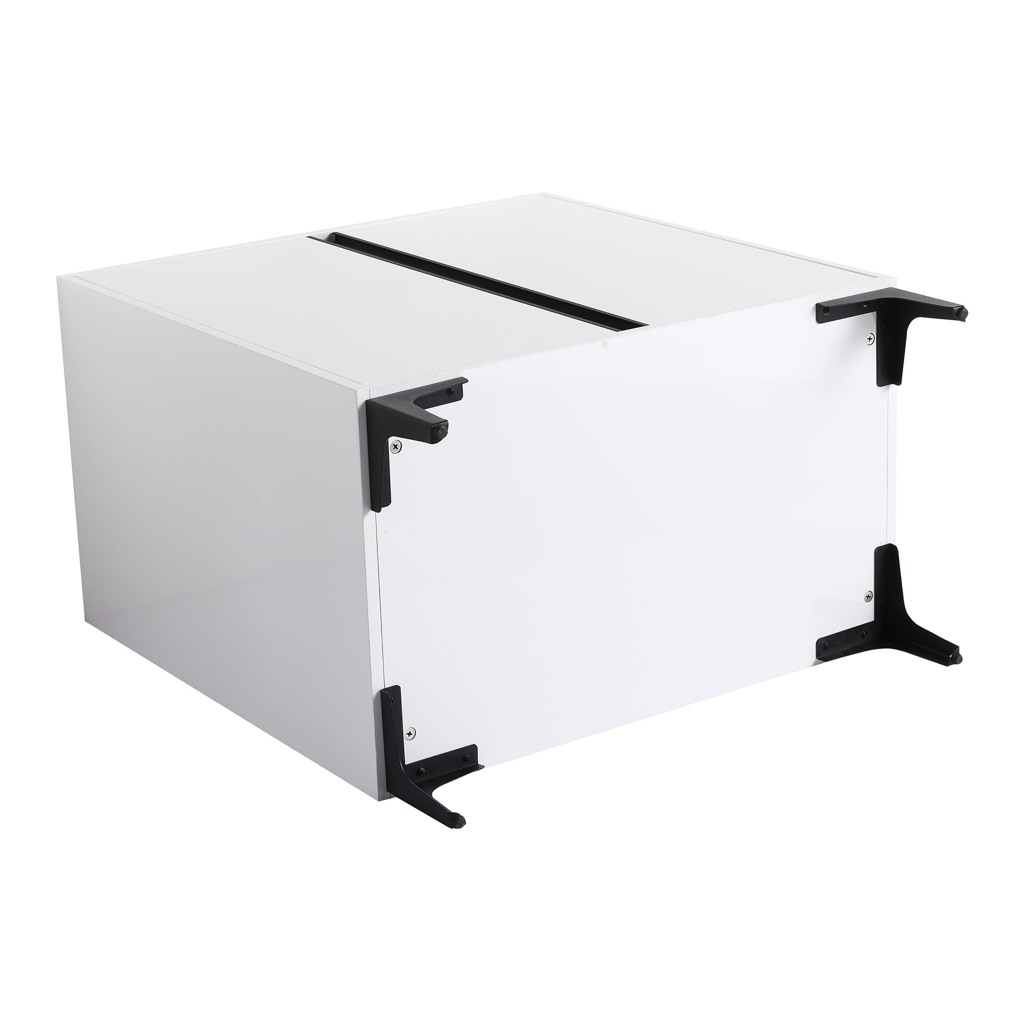 24/30 inch Freestanding Bathroom Vanity Set in White with Integrated Ceramic Sink