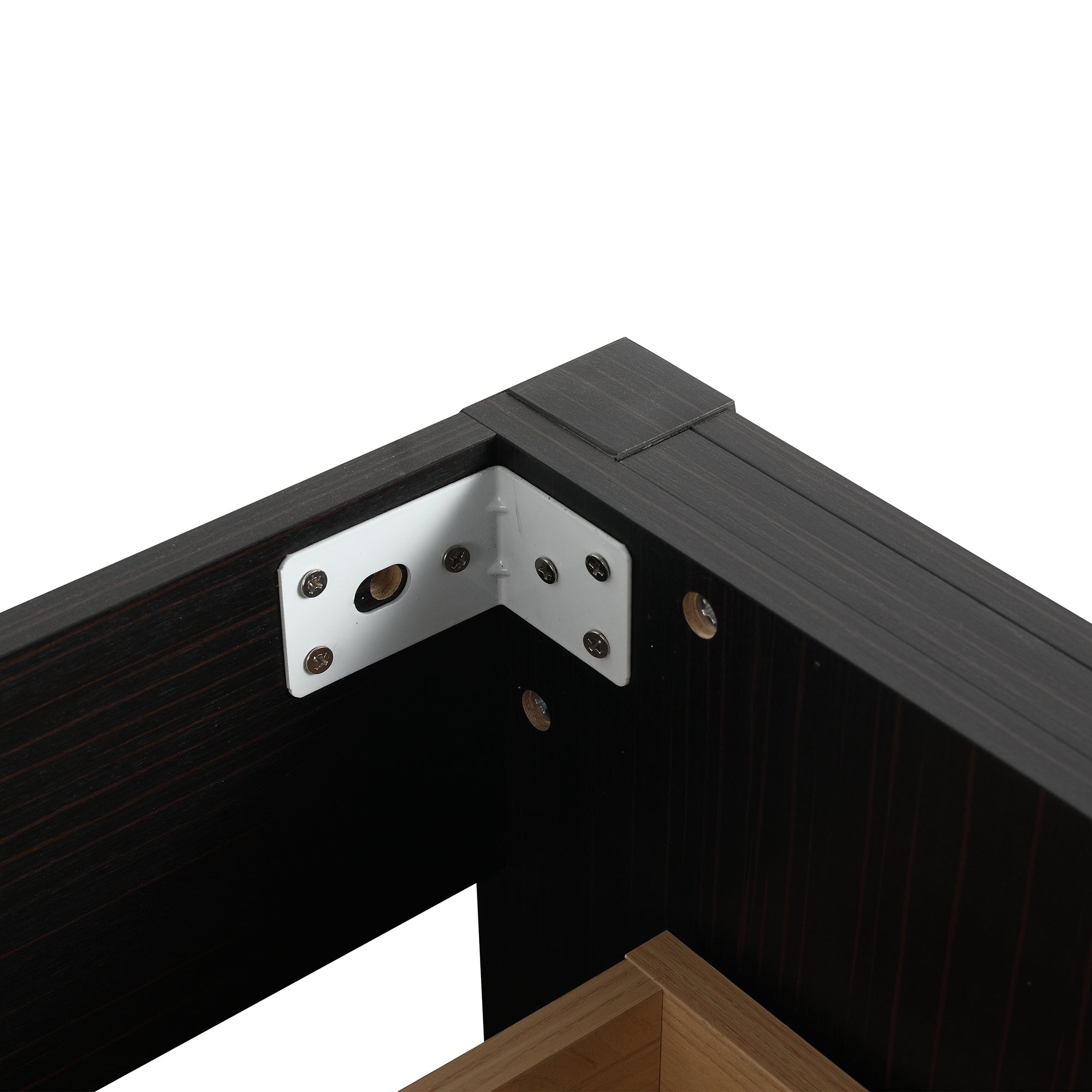 30 inch Freestanding Bathroom Vanity Set in Black with Integrated Ceramic Sink