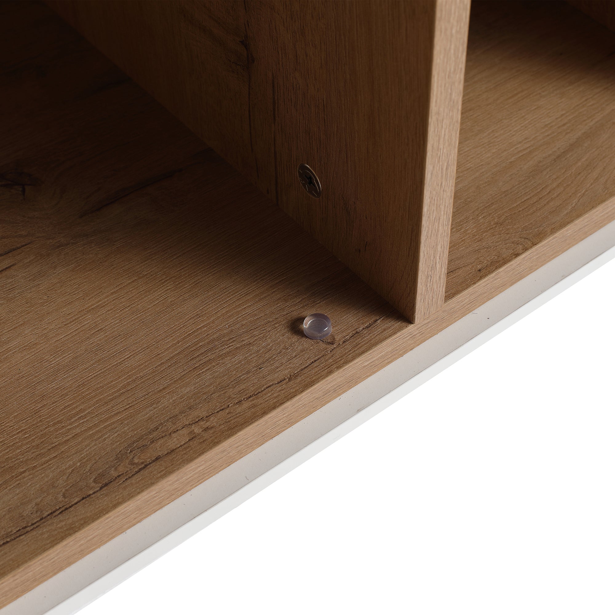 30 inch Wall-Mounted Bathroom Vanity Set in Imitative Oak with Integrated Ceramic Sink