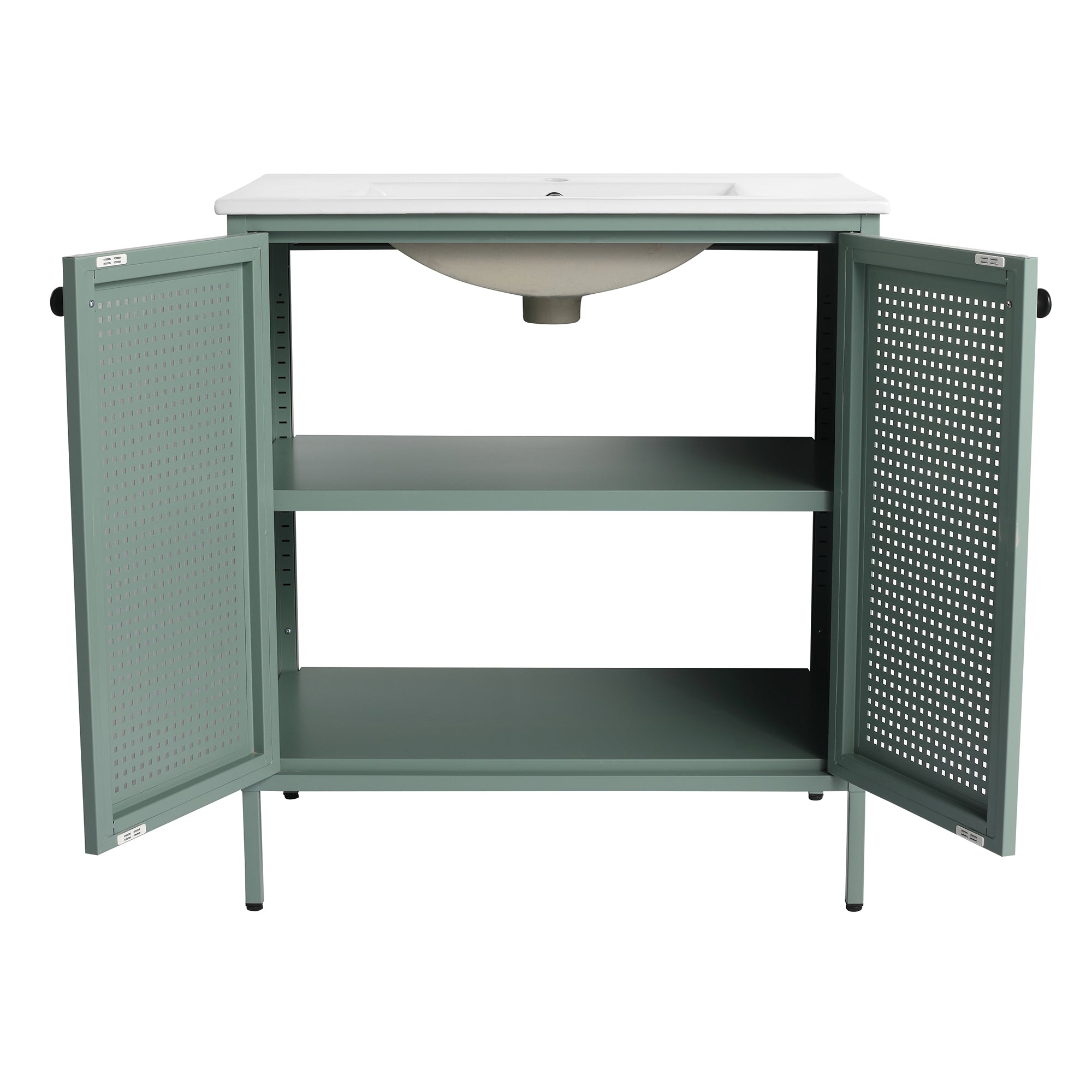 30 inch Freestanding Bathroom Vanity Set  with Integrated Ceramic Sink