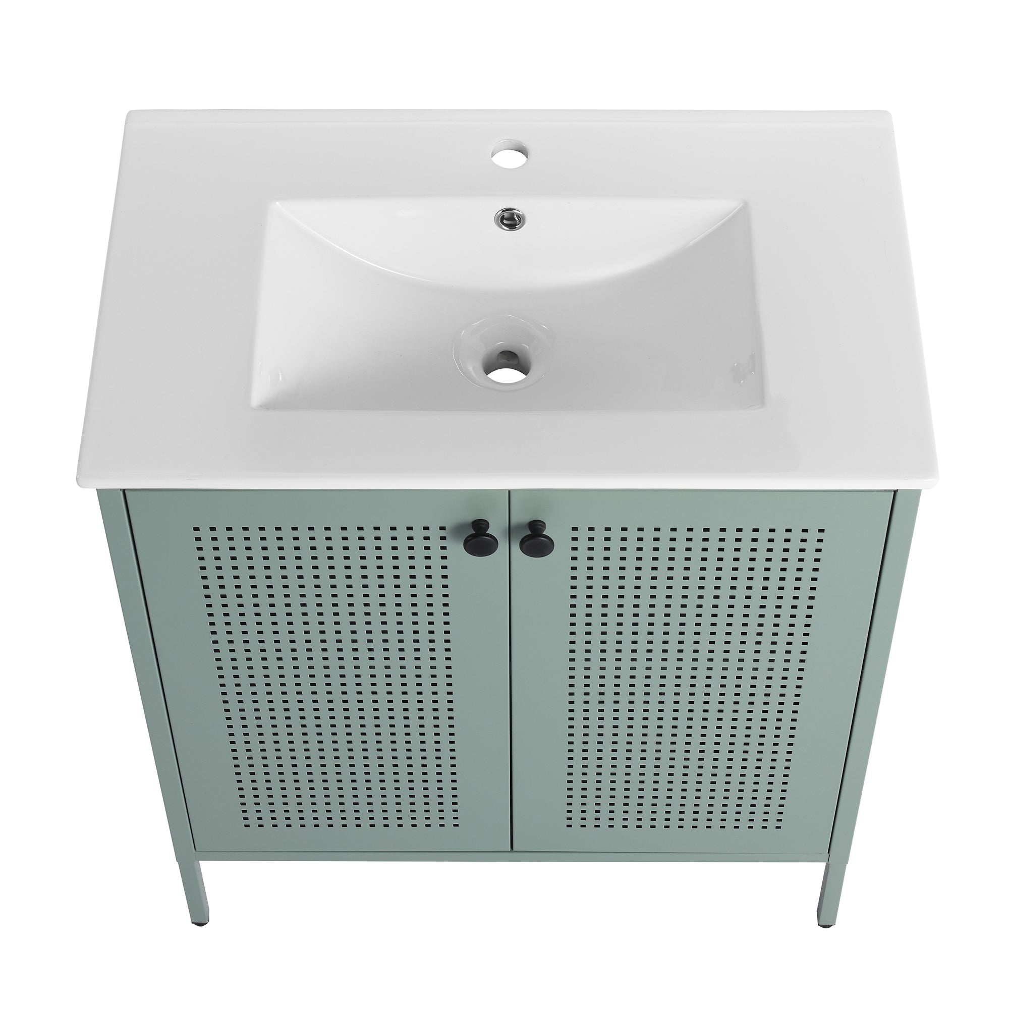 30 inch Freestanding Bathroom Vanity Set  with Integrated Ceramic Sink