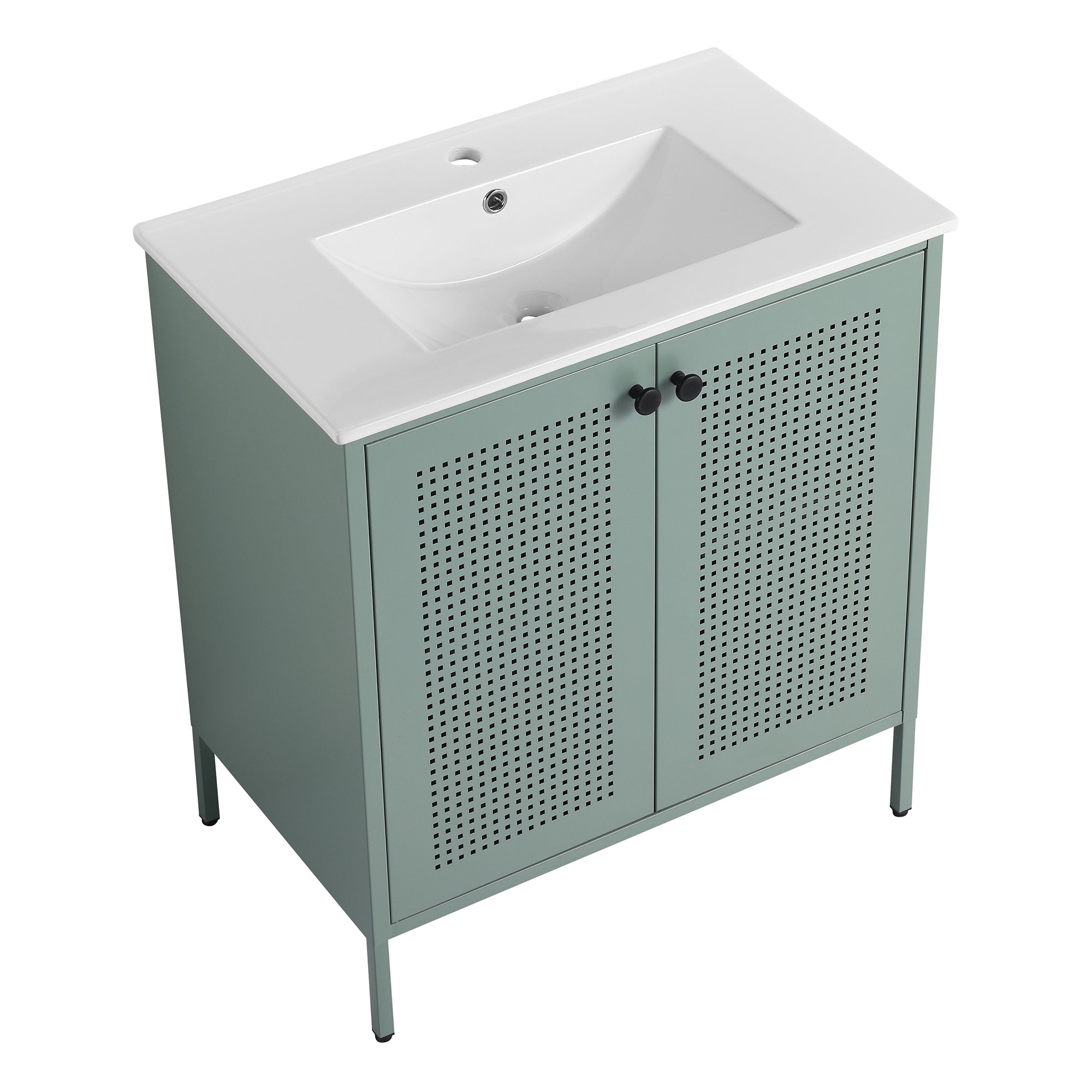 30 inch Freestanding Bathroom Vanity Set  with Integrated Ceramic Sink
