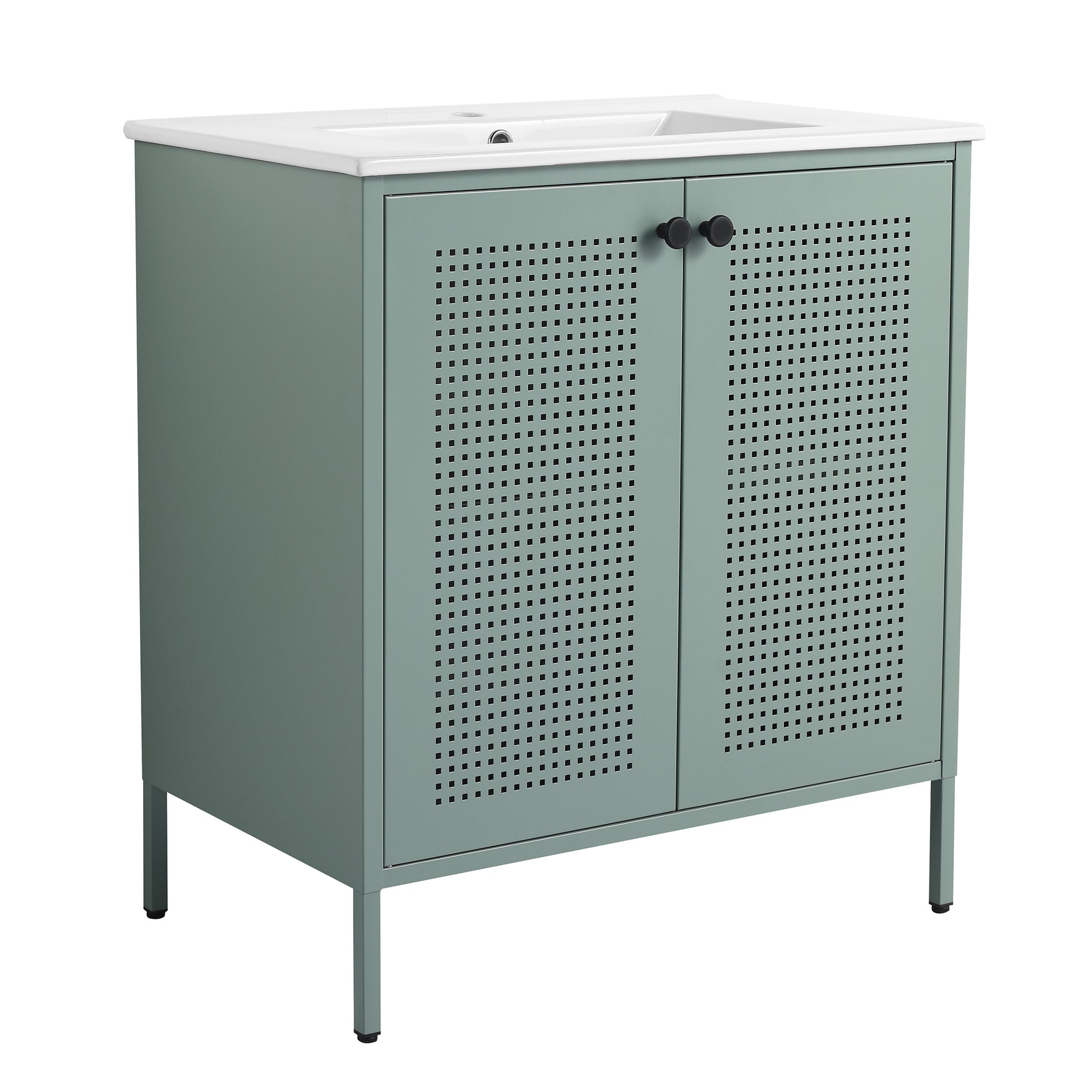 30 inch Freestanding Bathroom Vanity Set  with Integrated Ceramic Sink