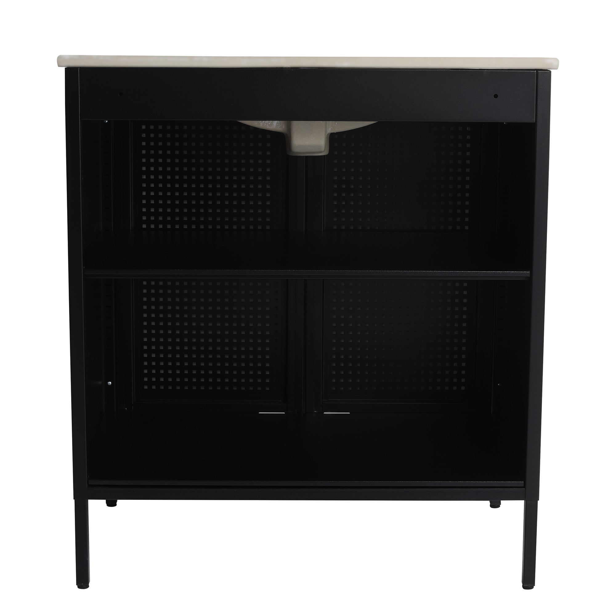 30 inch Freestanding Bathroom Vanity Set  with Integrated Ceramic Sink
