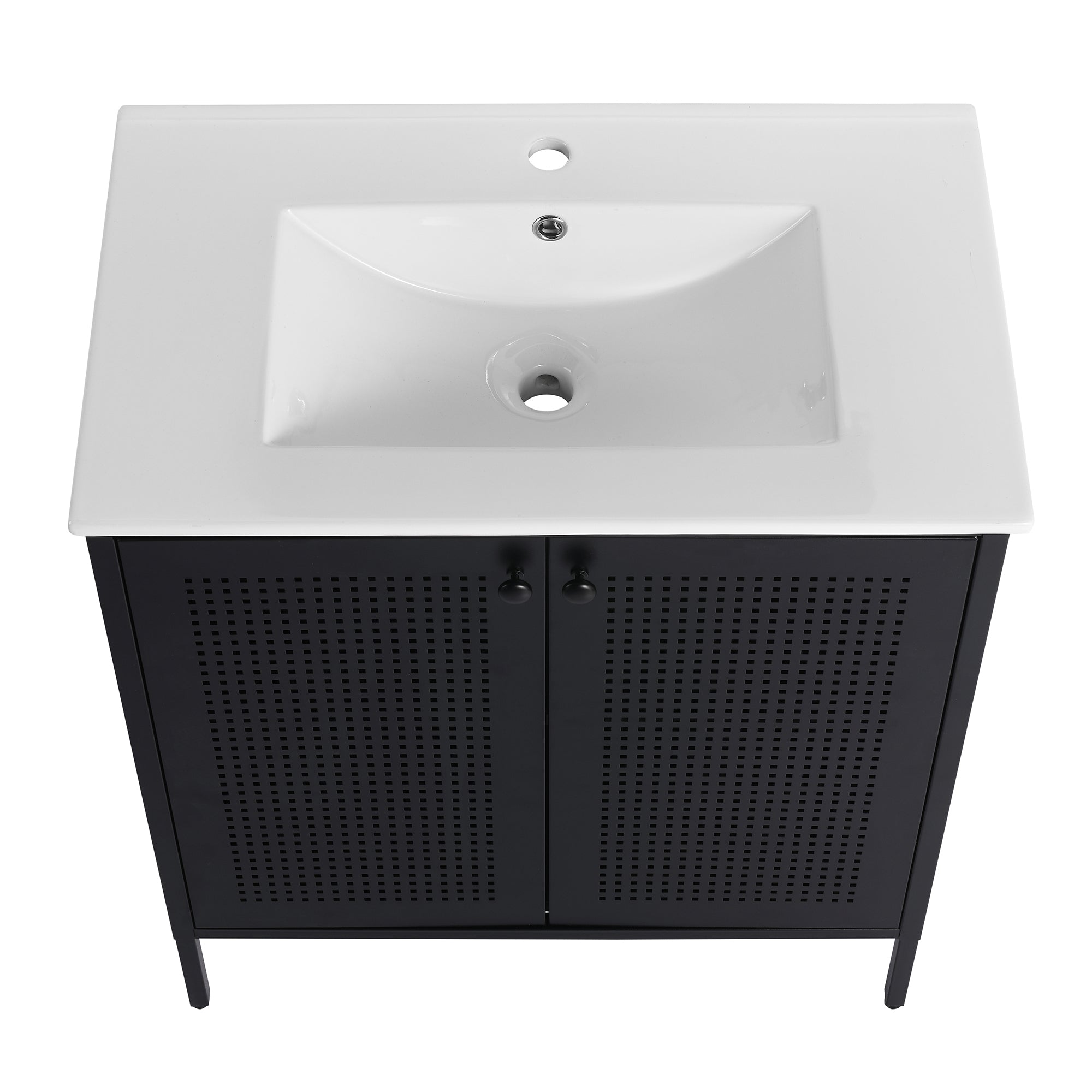 30 inch Freestanding Bathroom Vanity Set  with Integrated Ceramic Sink