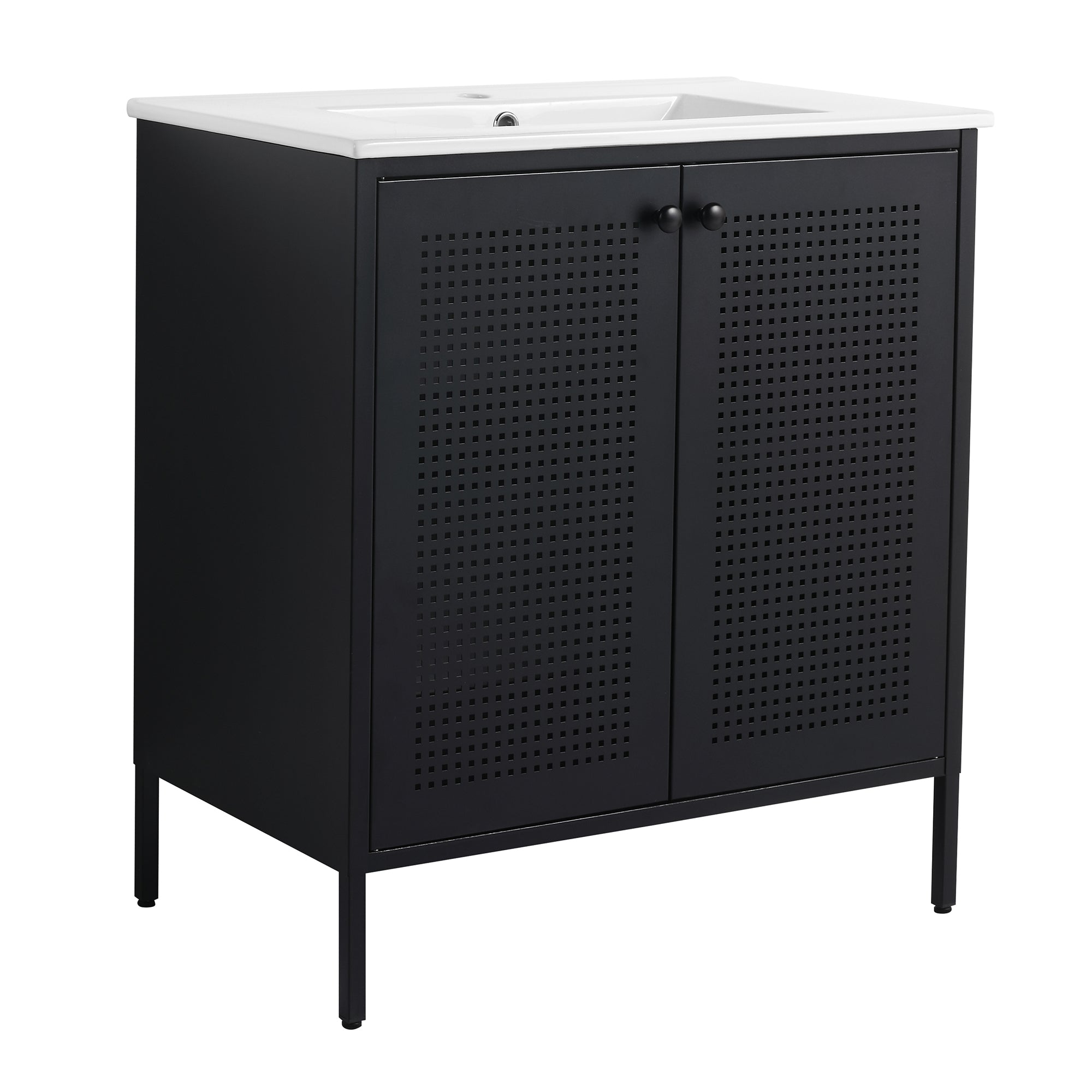 30 inch Freestanding Bathroom Vanity Set  with Integrated Ceramic Sink