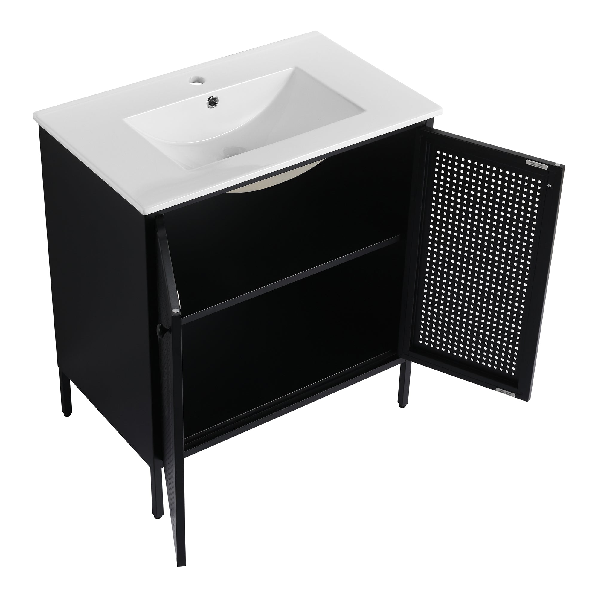 30 inch Freestanding Bathroom Vanity Set  with Integrated Ceramic Sink