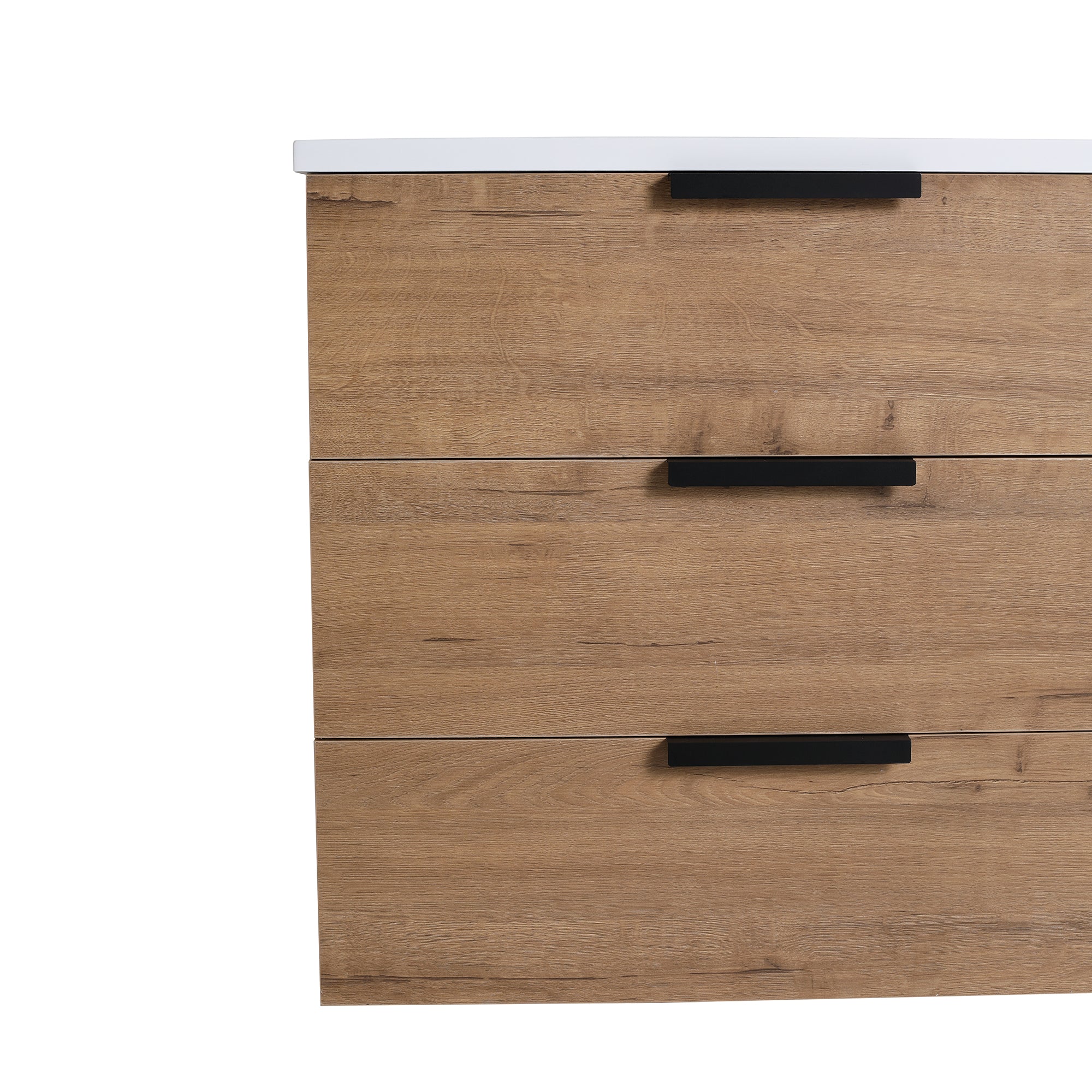 30 Inch Wall Mounted Plywood Bathroom Vanity with Resin Basin and Drawers