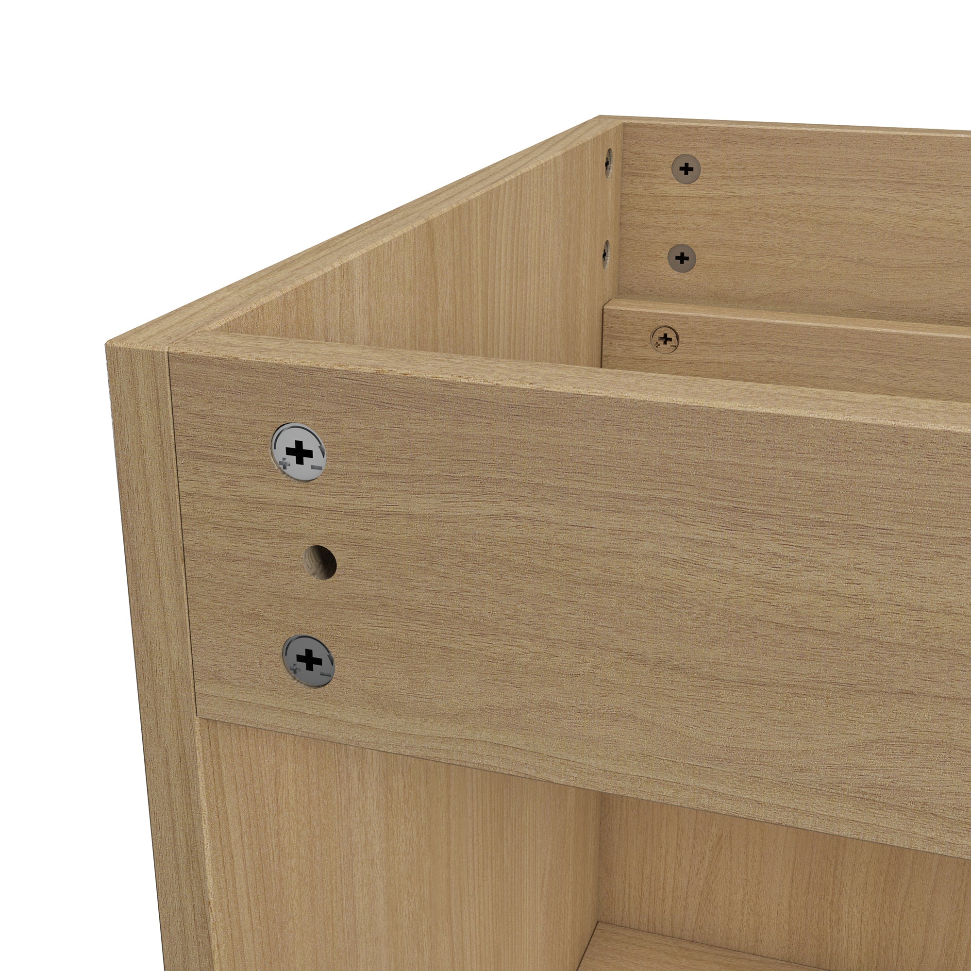 Solid Wood Wall-Mounted Bathroom Vanity Set in White with Integrated Ceramic Sink
