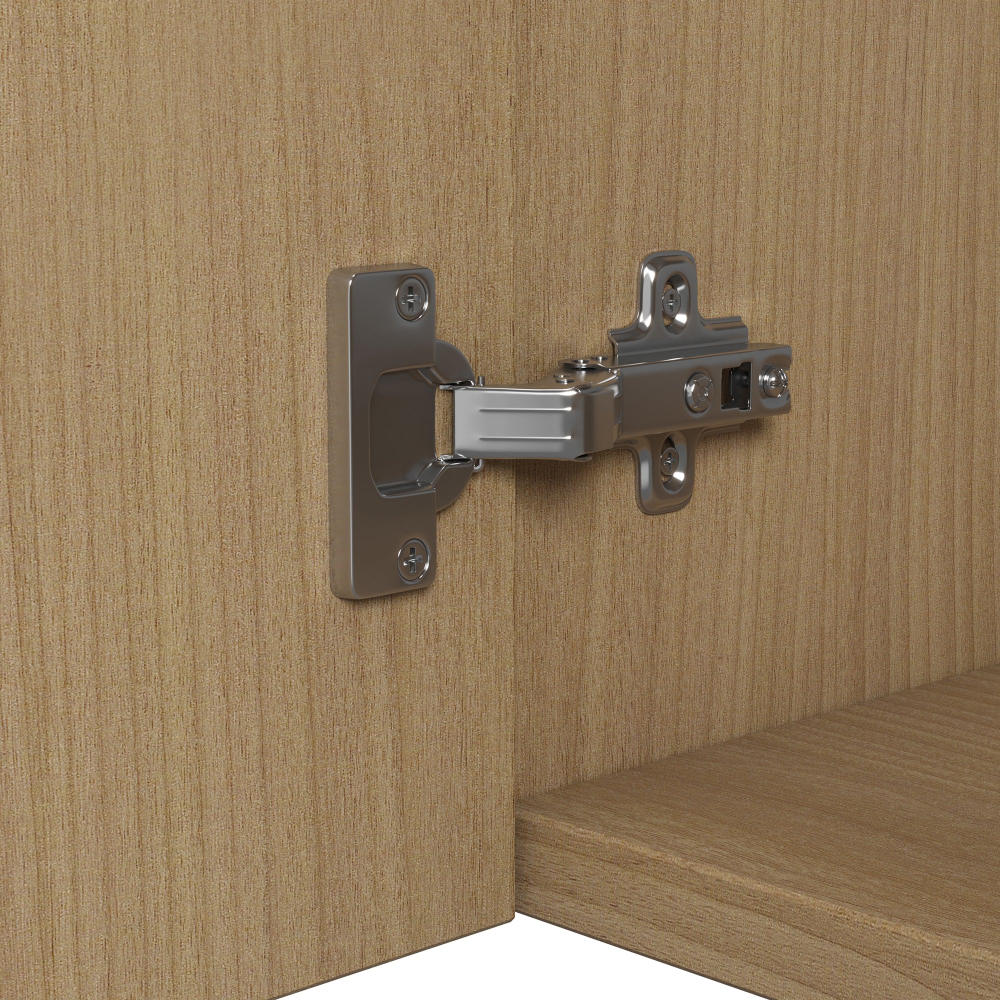 Solid Wood Wall-Mounted Bathroom Vanity Set in White with Integrated Ceramic Sink
