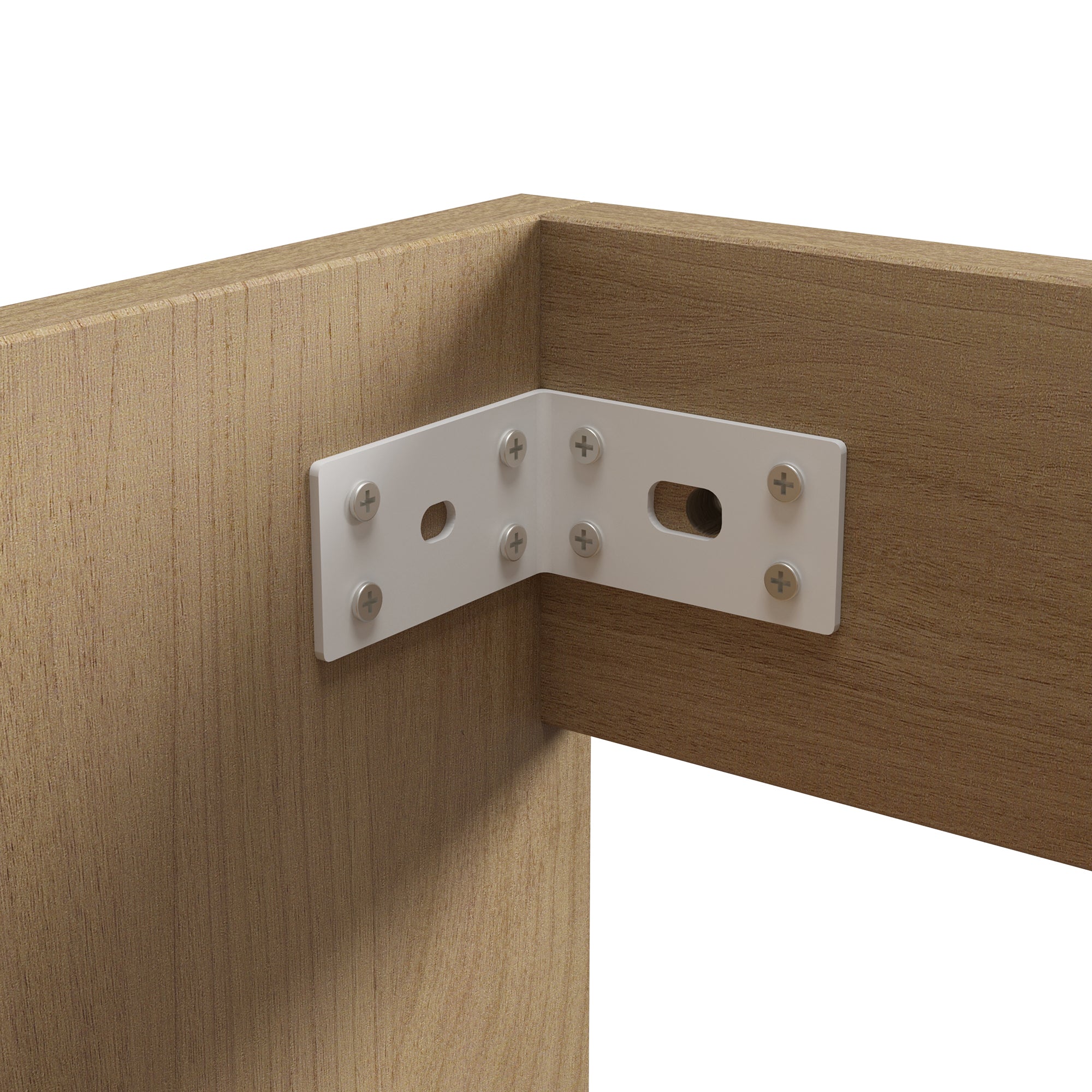 Solid Wood Wall-Mounted Bathroom Vanity Set in White with Integrated Ceramic Sink