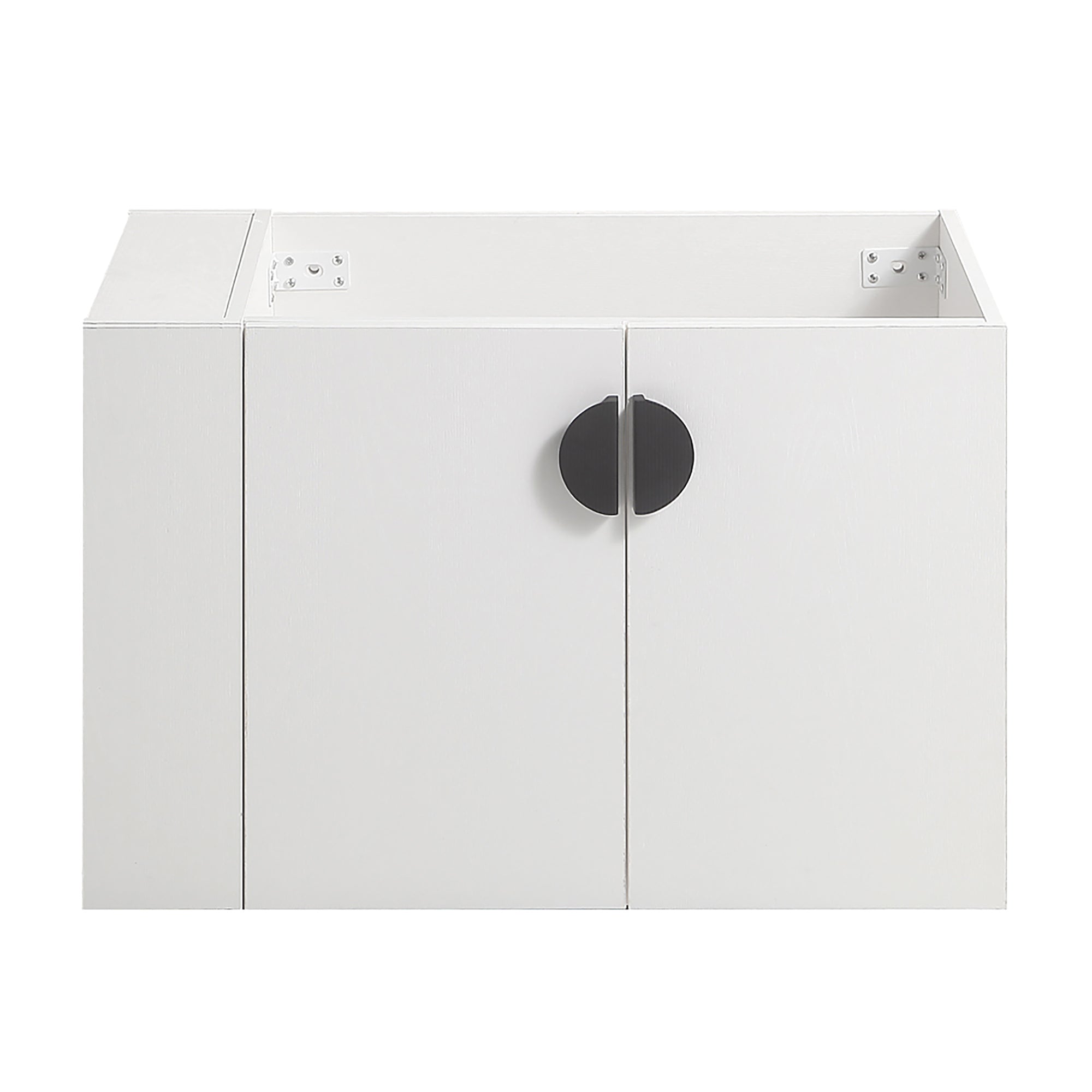 30 Inches Plywood Wall-Mounted Bathroom Vanity Set with Integrated Ceramic Sink