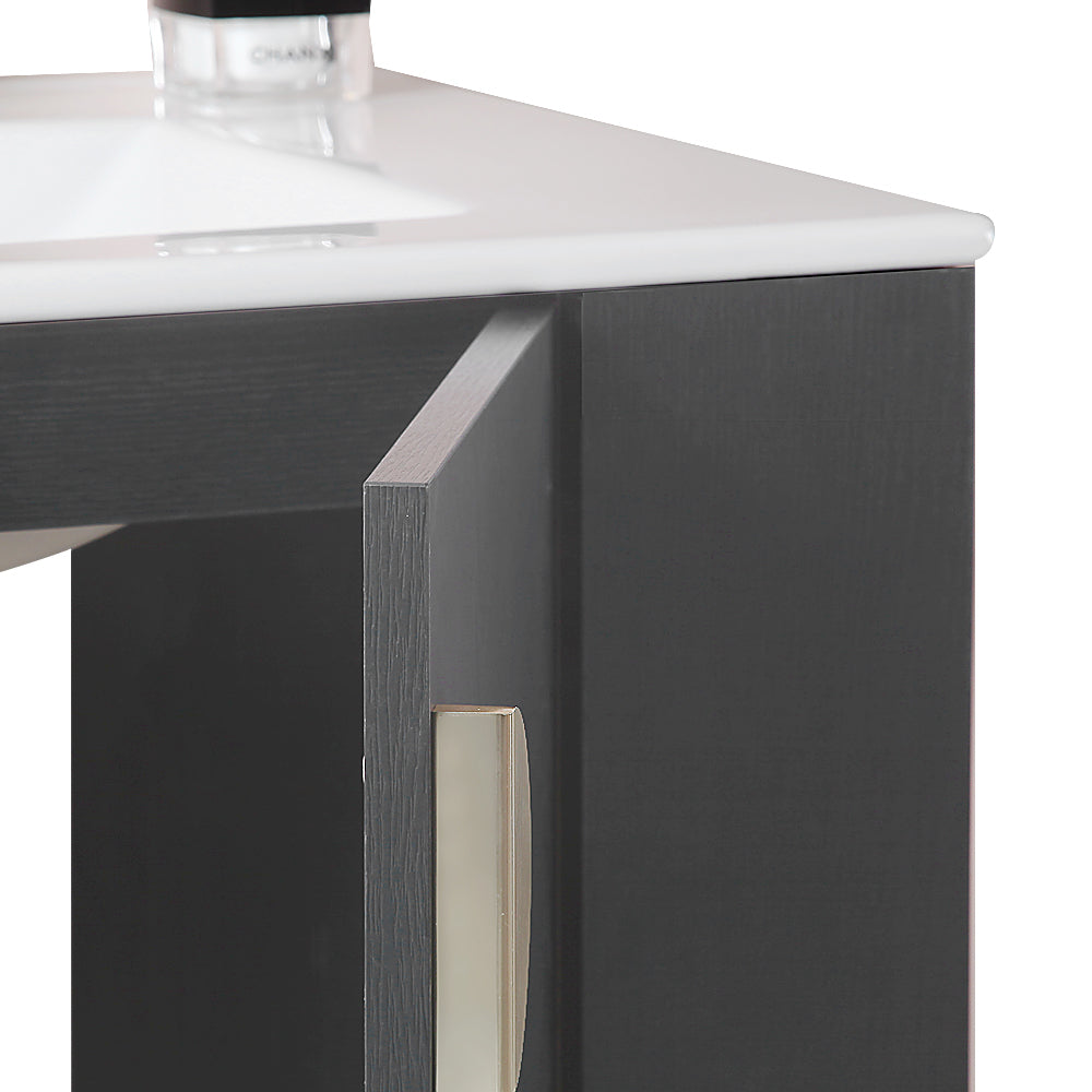 30 Inches Plywood Wall-Mounted Bathroom Vanity Set with Integrated Ceramic Sink