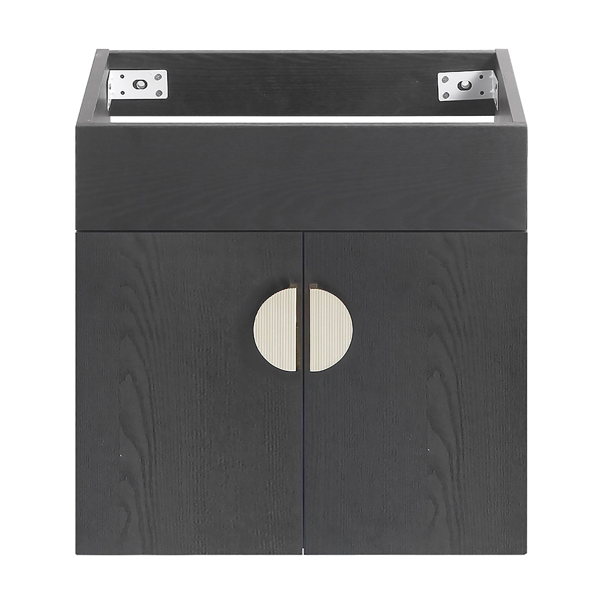 20 Inches Plywood Wall-Mounted Bathroom Vanity Set with Integrated Ceramic Sink