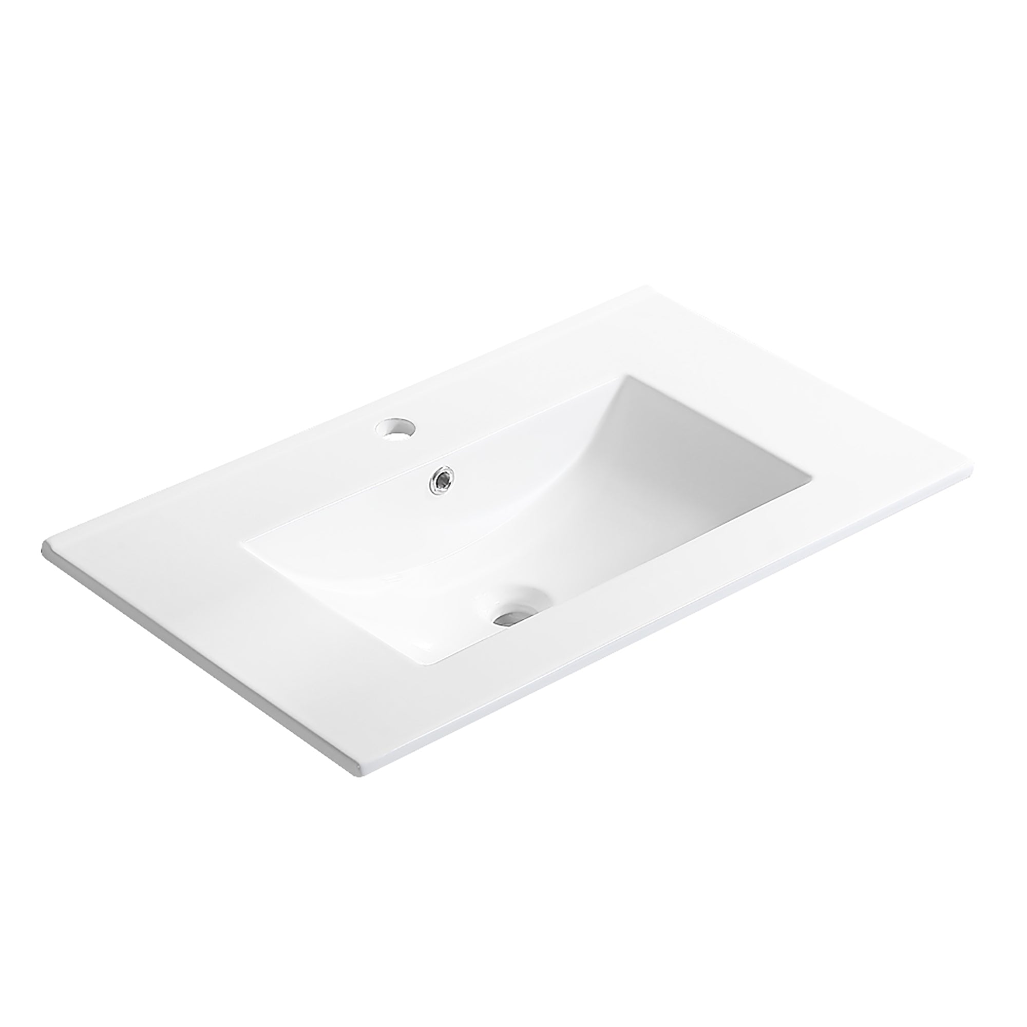 24/30 Inches Plywood Freestanding Bathroom Vanity Set with Integrated Ceramic Sink