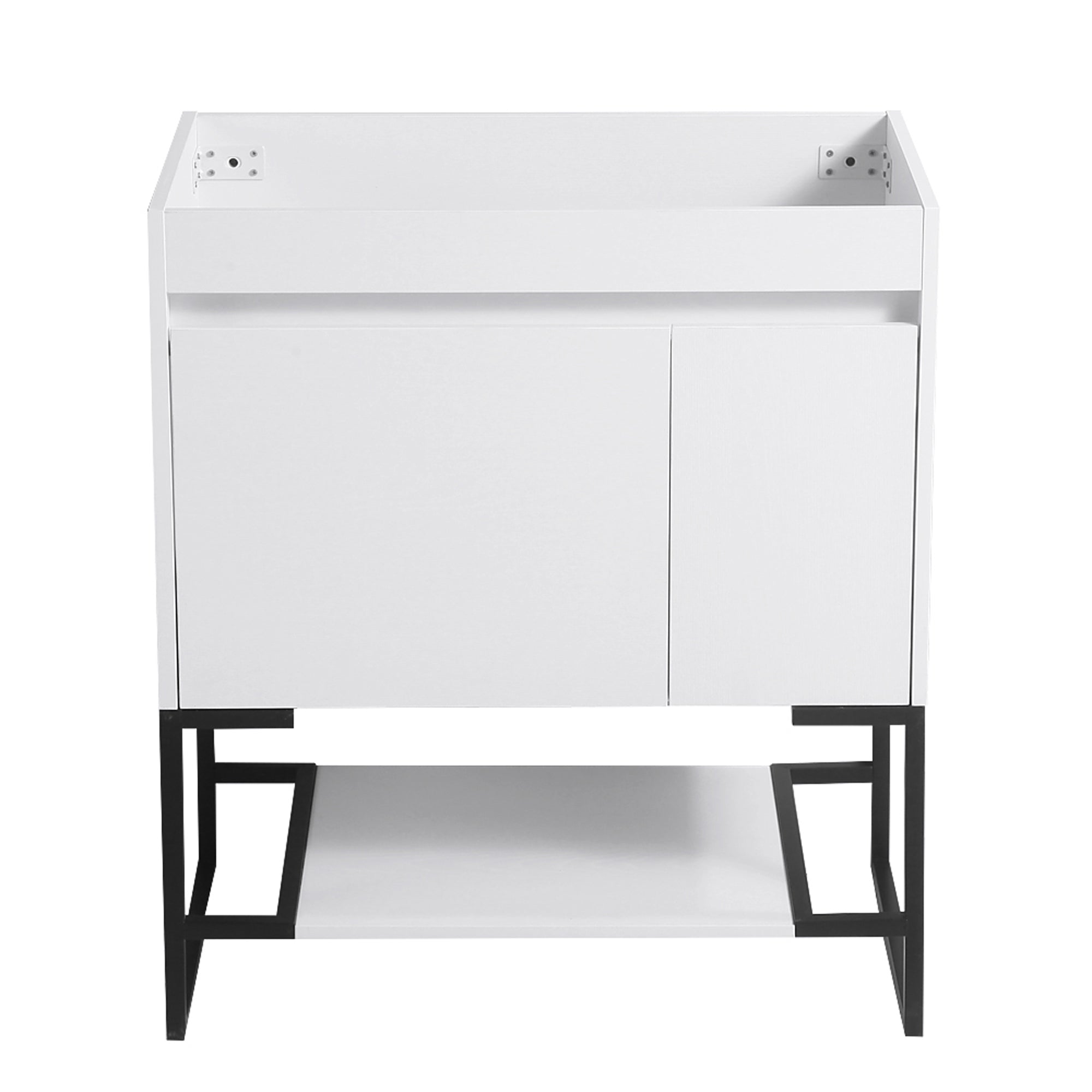 30/48 Inches Plywood Freestanding Bathroom Vanity Set with Integrated Ceramic Sink