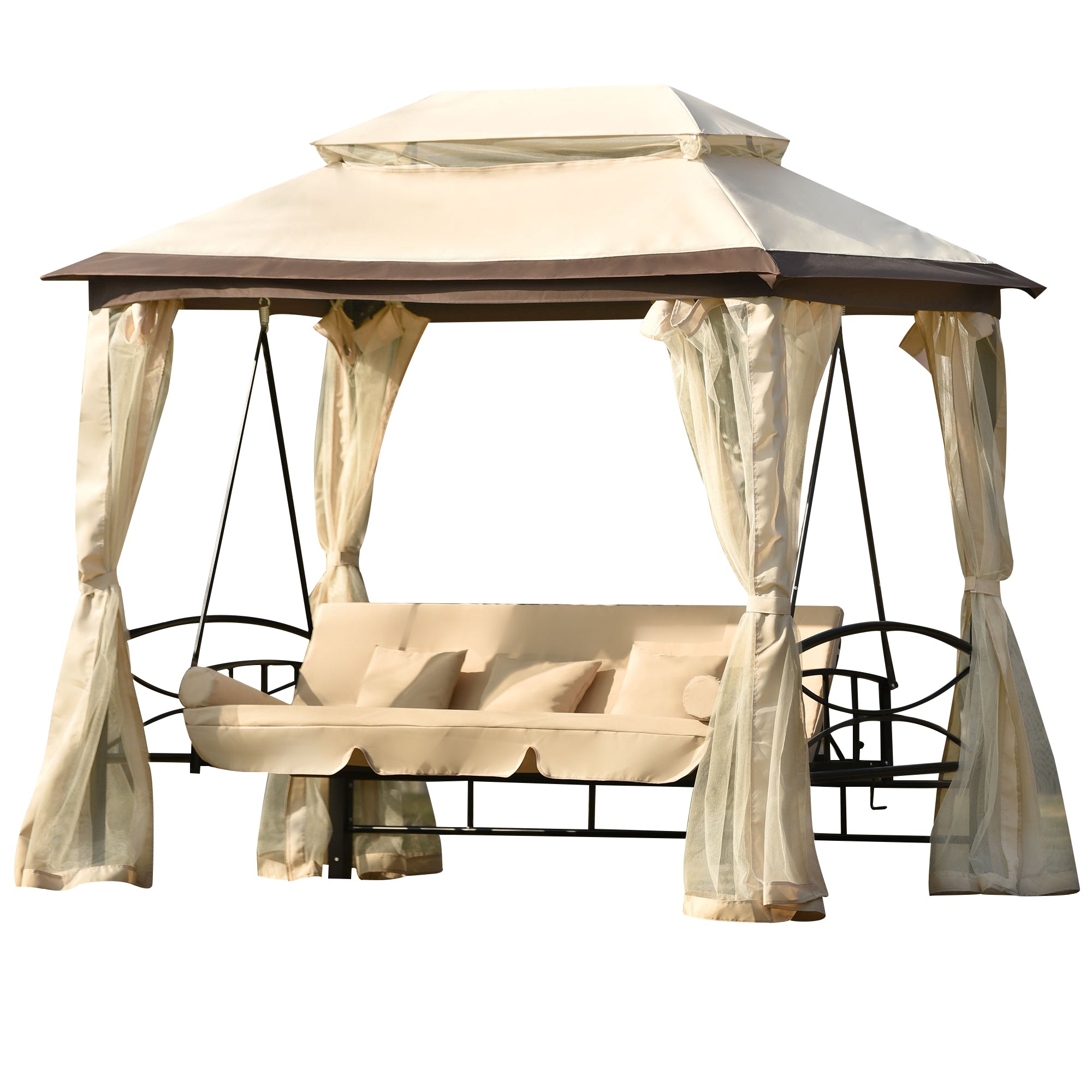 5-Piece Steel Patio Dining Set with Four Chairs and One Table
