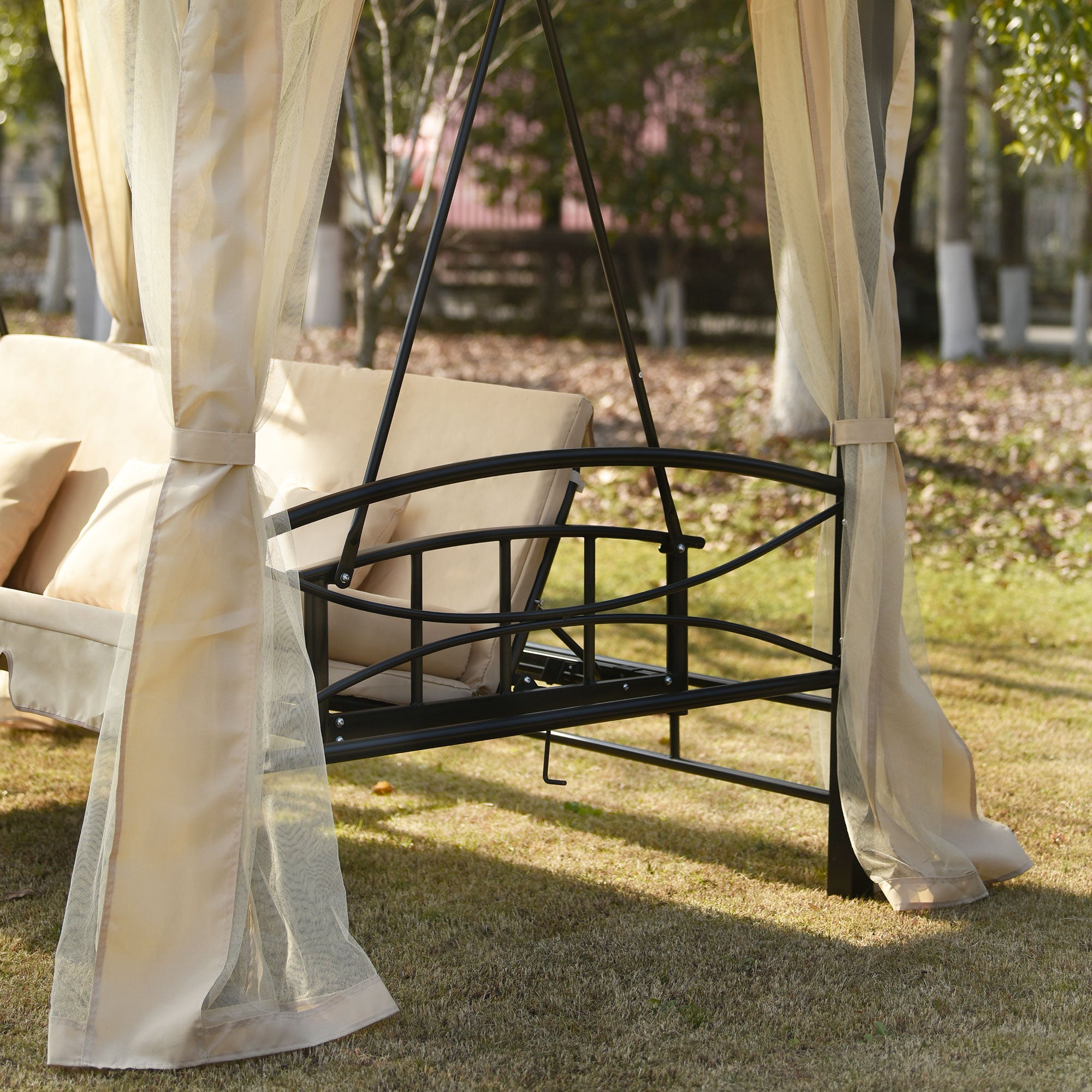 5-Piece Steel Patio Dining Set with Four Chairs and One Table