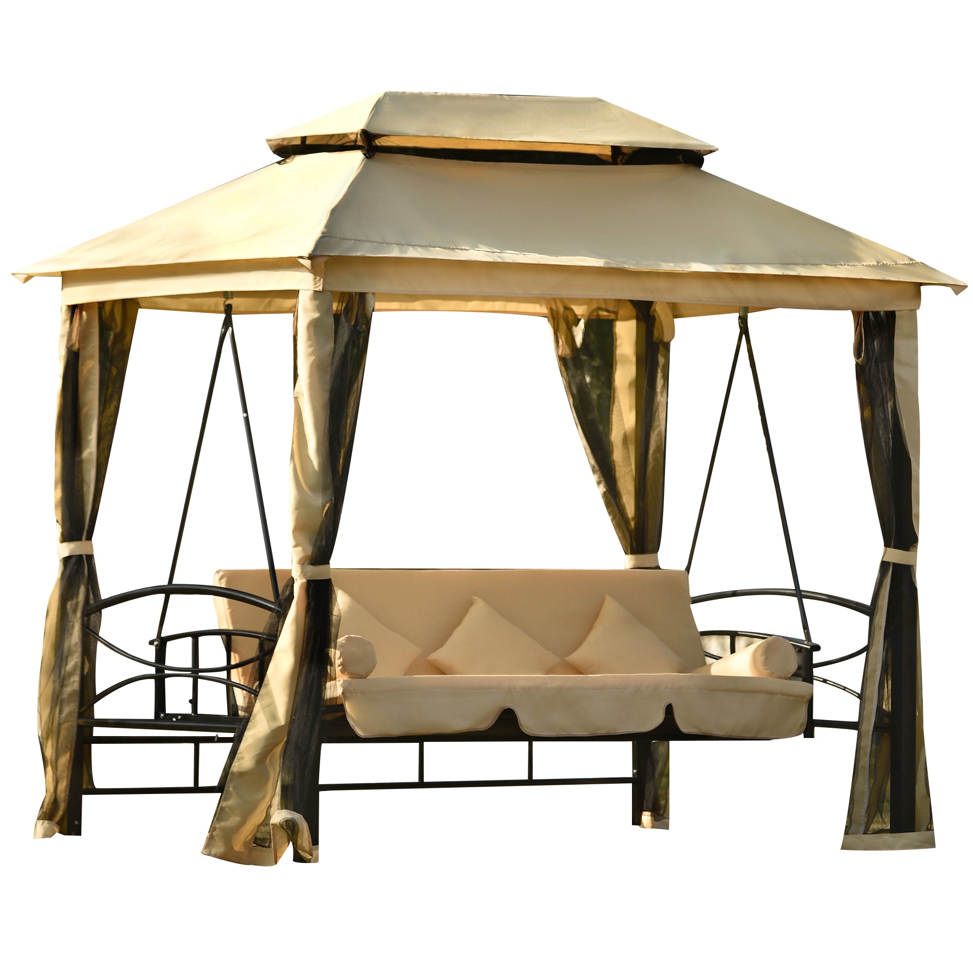 5-Piece Steel Patio Dining Set with Four Chairs and One Table