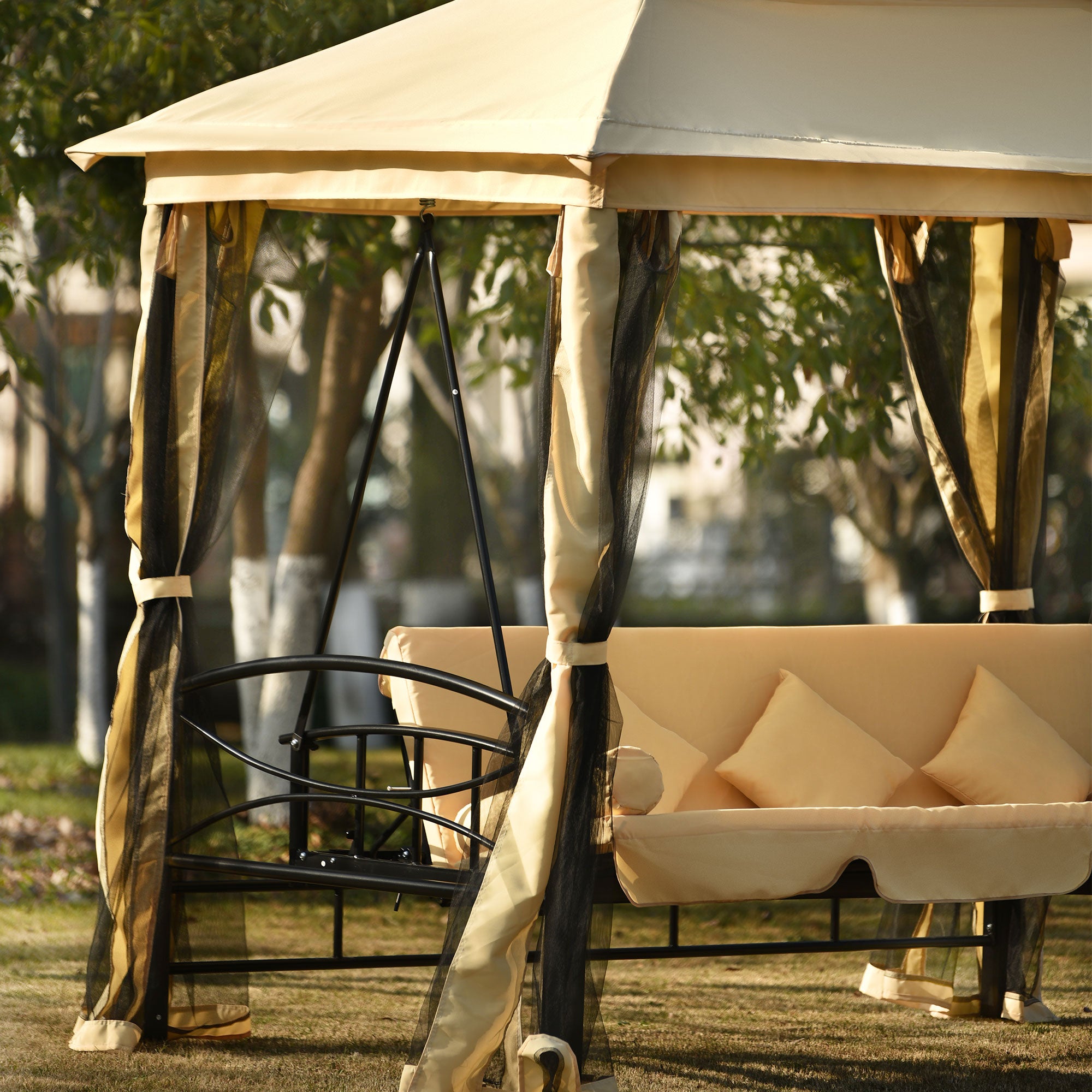 5-Piece Steel Patio Dining Set with Four Chairs and One Table