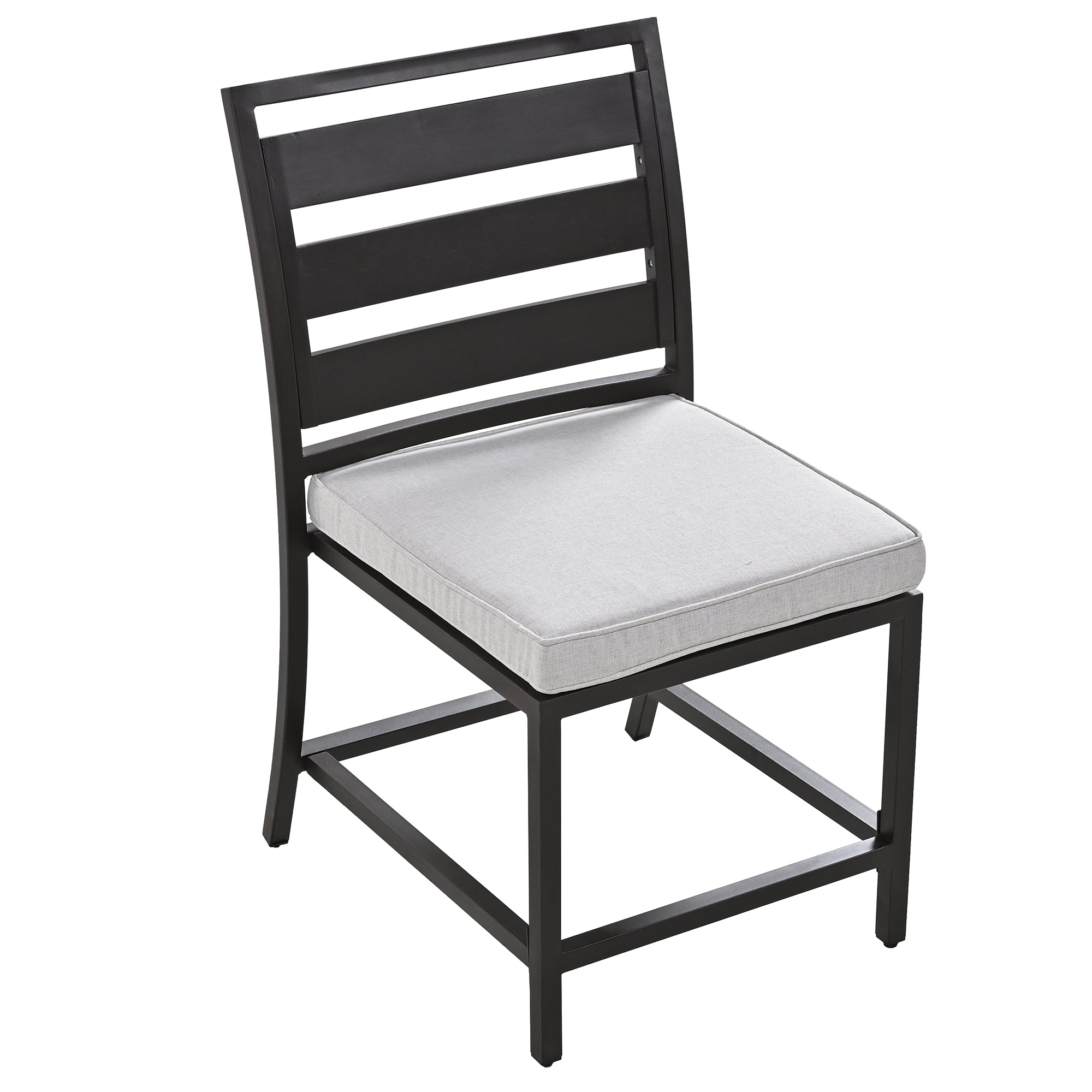 5-Piece Outdoor Steel Patio Dining Set with table and four chairs