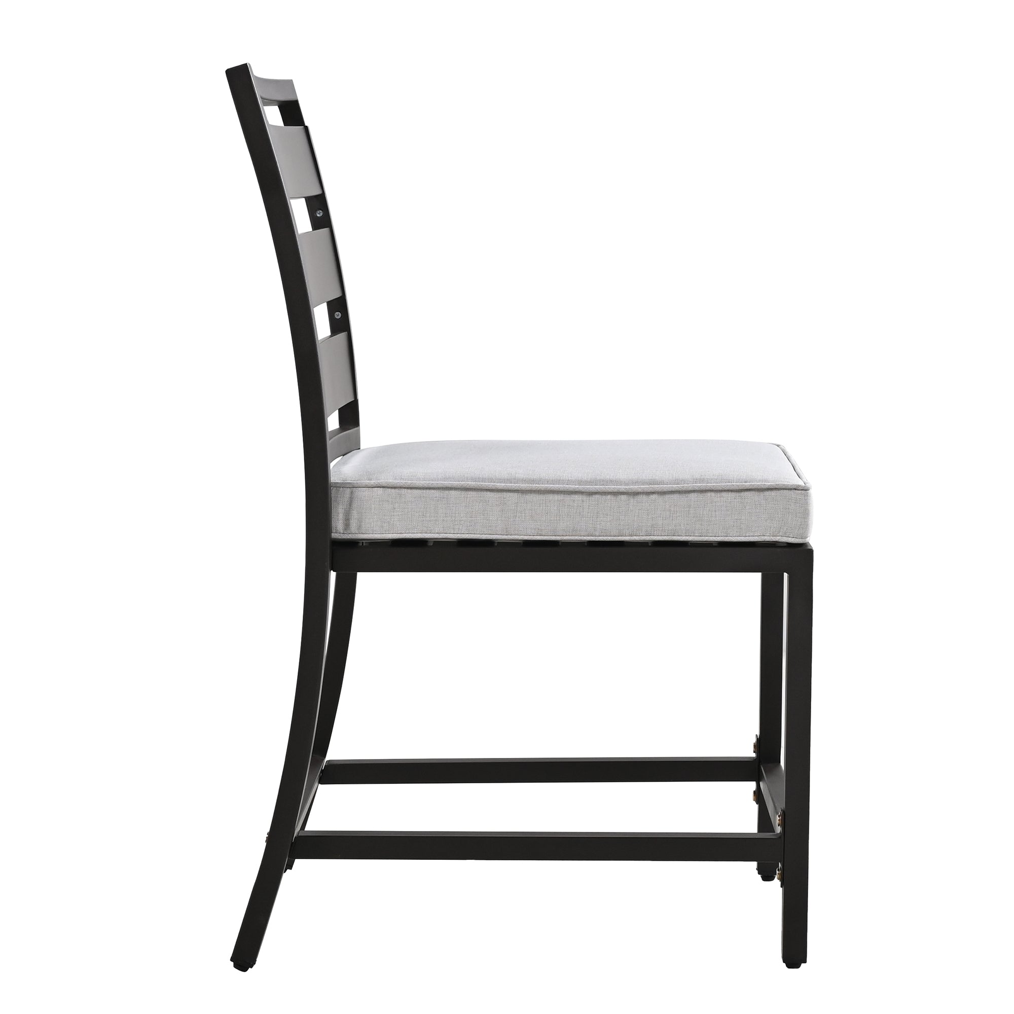 5-Piece Outdoor Steel Patio Dining Set with table and four chairs