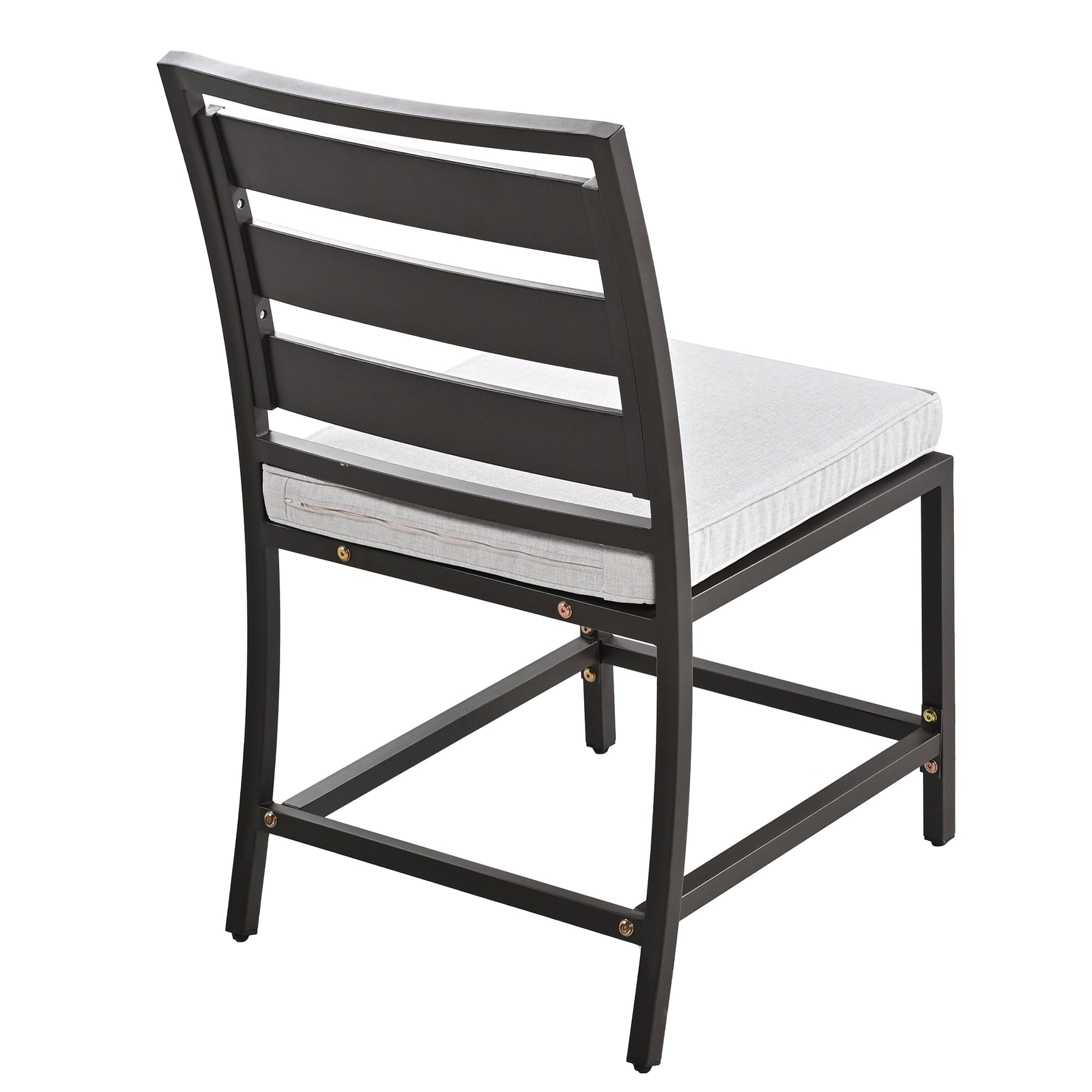 5-Piece Outdoor Steel Patio Dining Set with table and four chairs