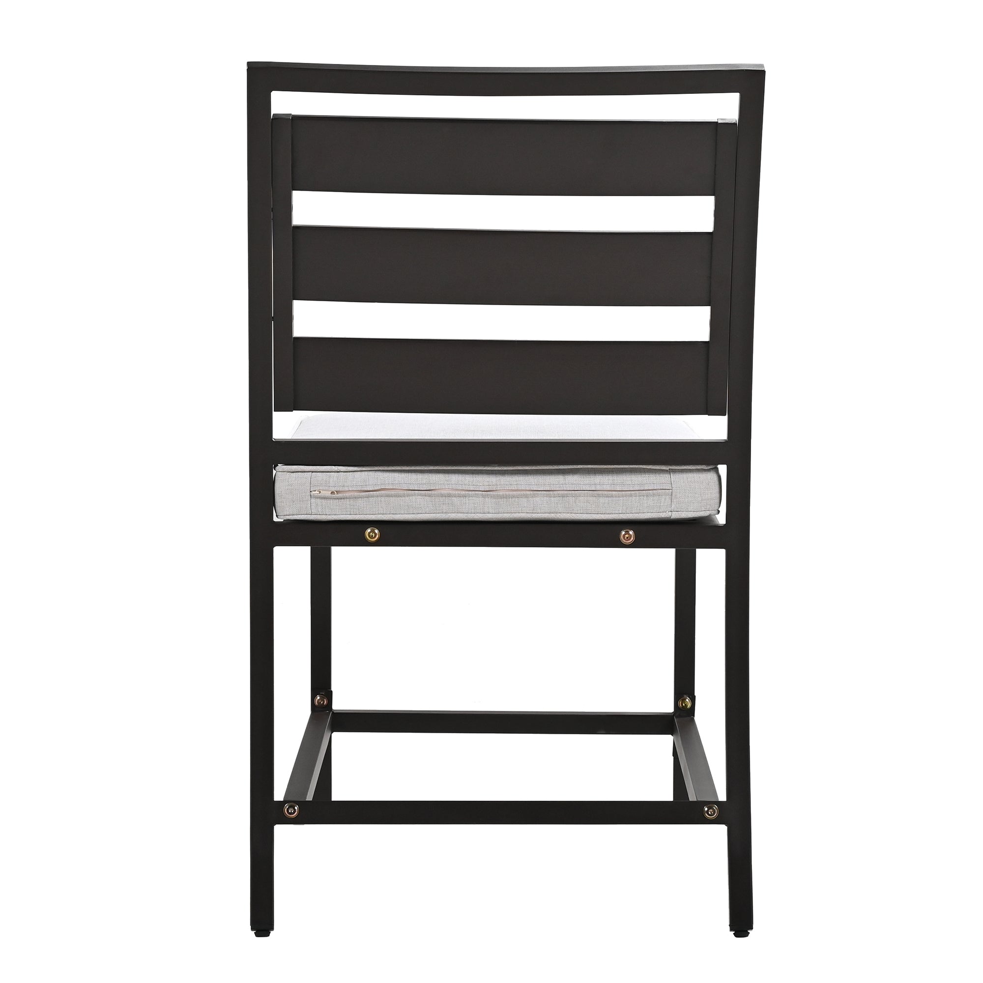 5-Piece Outdoor Steel Patio Dining Set with table and four chairs