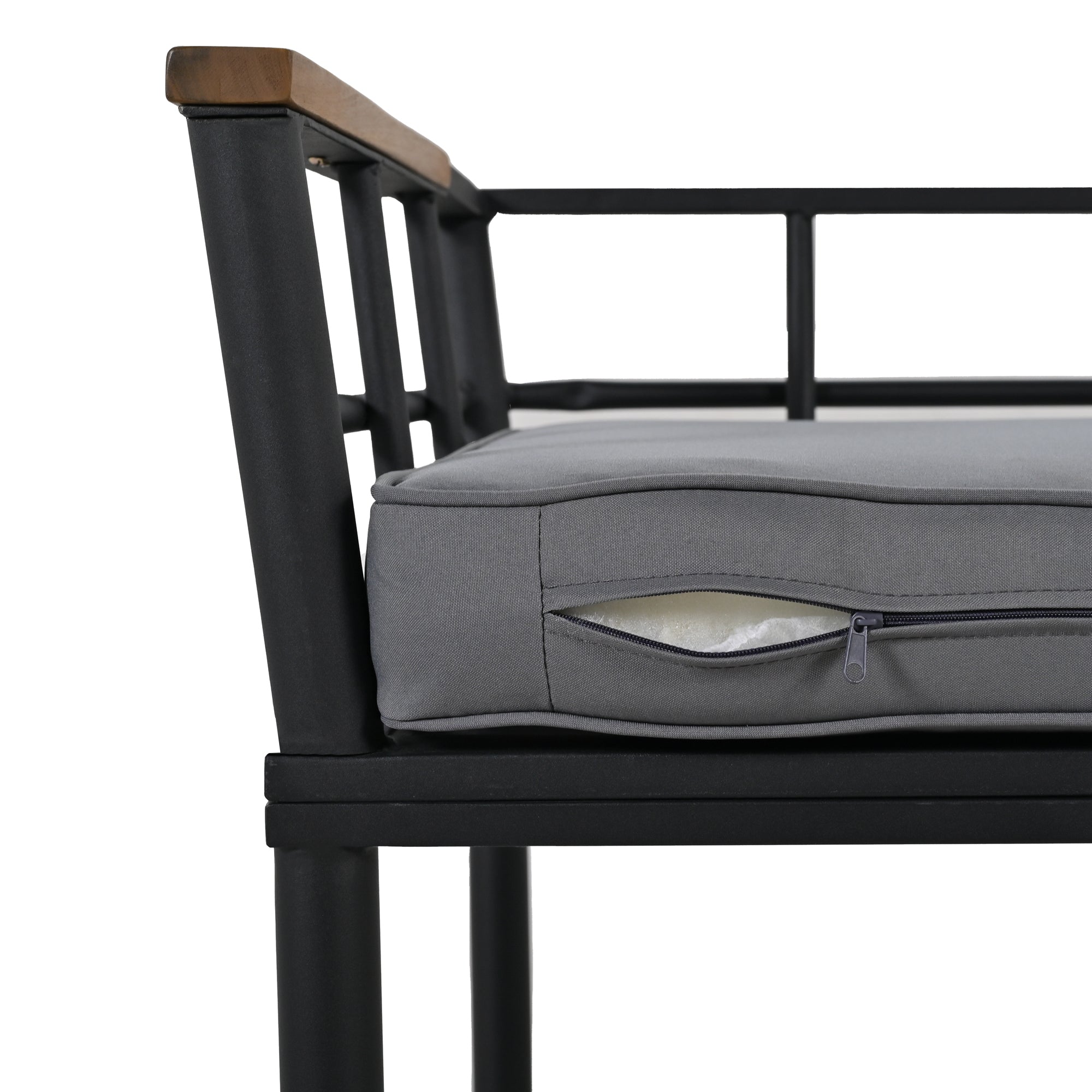 5-Piece Steel Patio Dining Set with Four Chairs and One Table