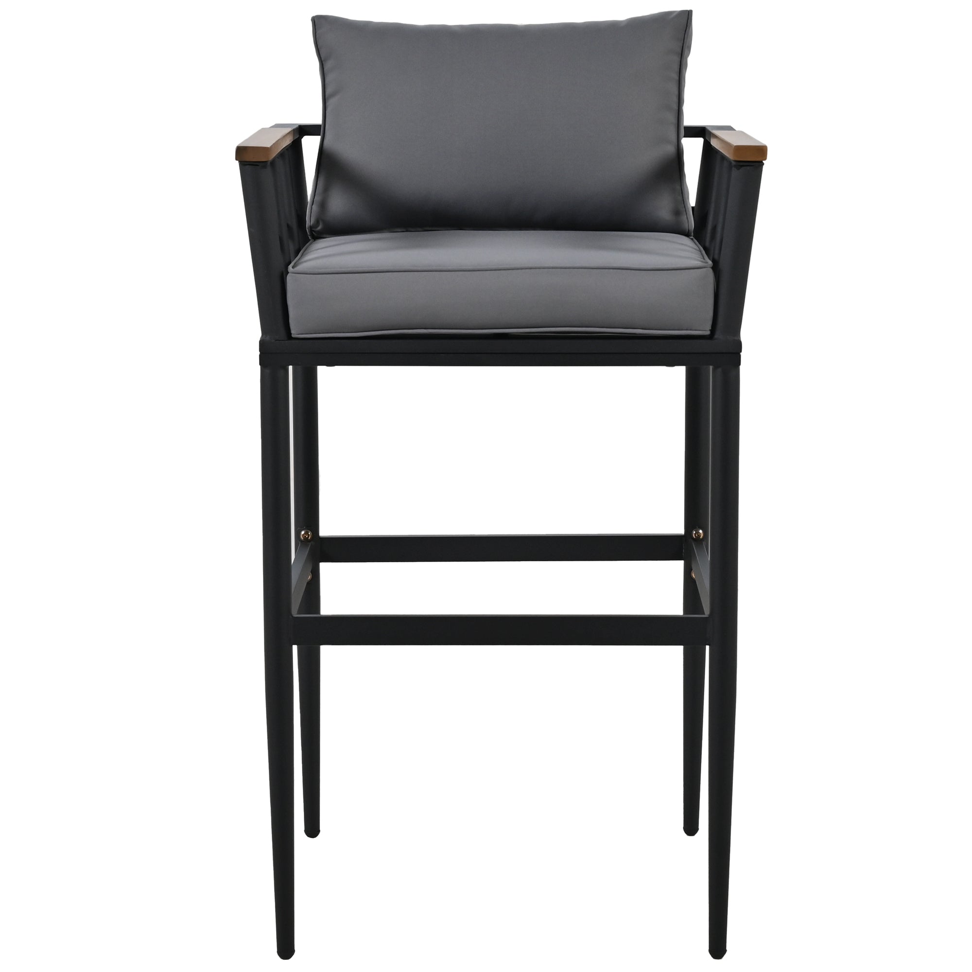 5-Piece Steel Patio Dining Set with Four Chairs and One Table