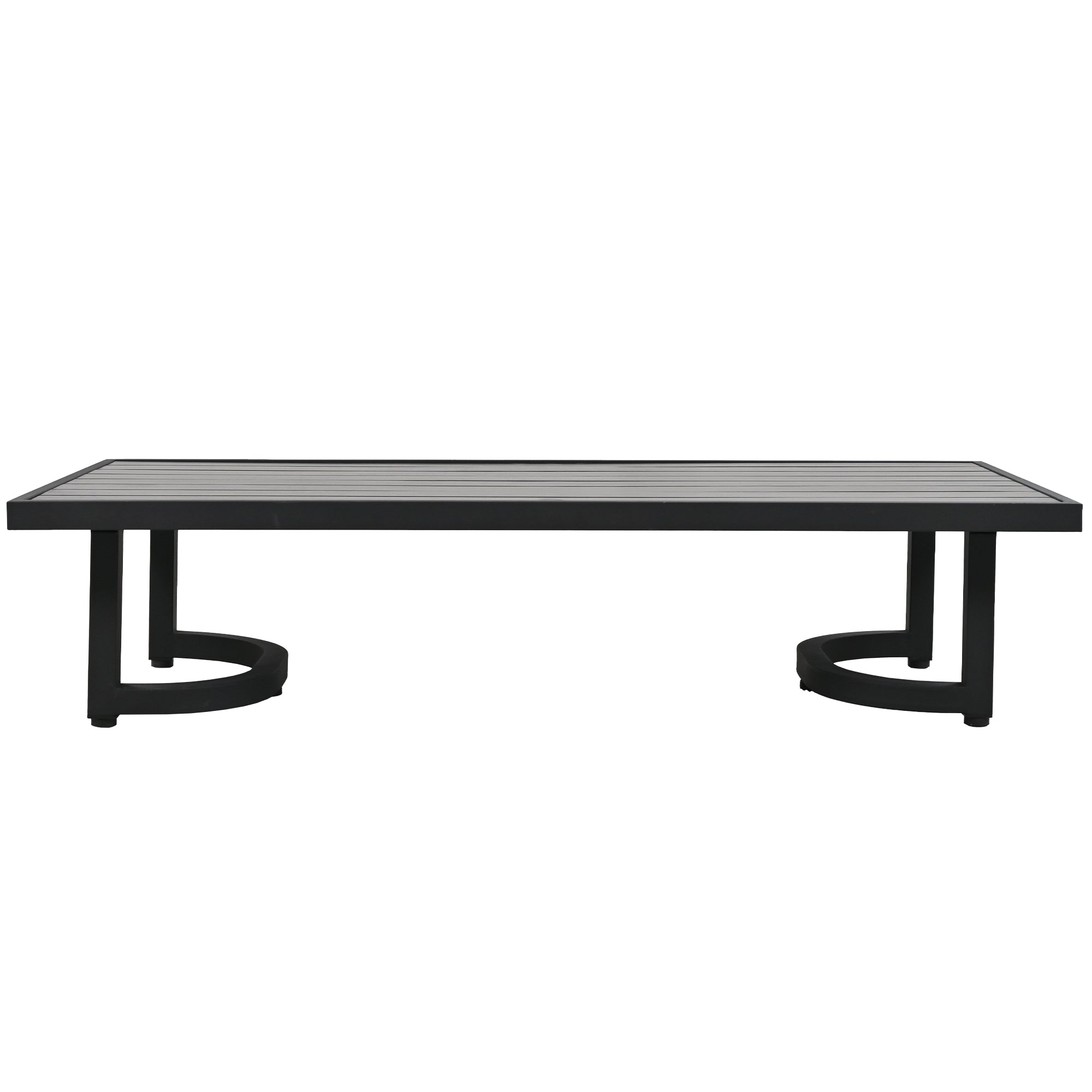 4-Piece Outdoor  Steel Patio Sectional with Table and Cushions