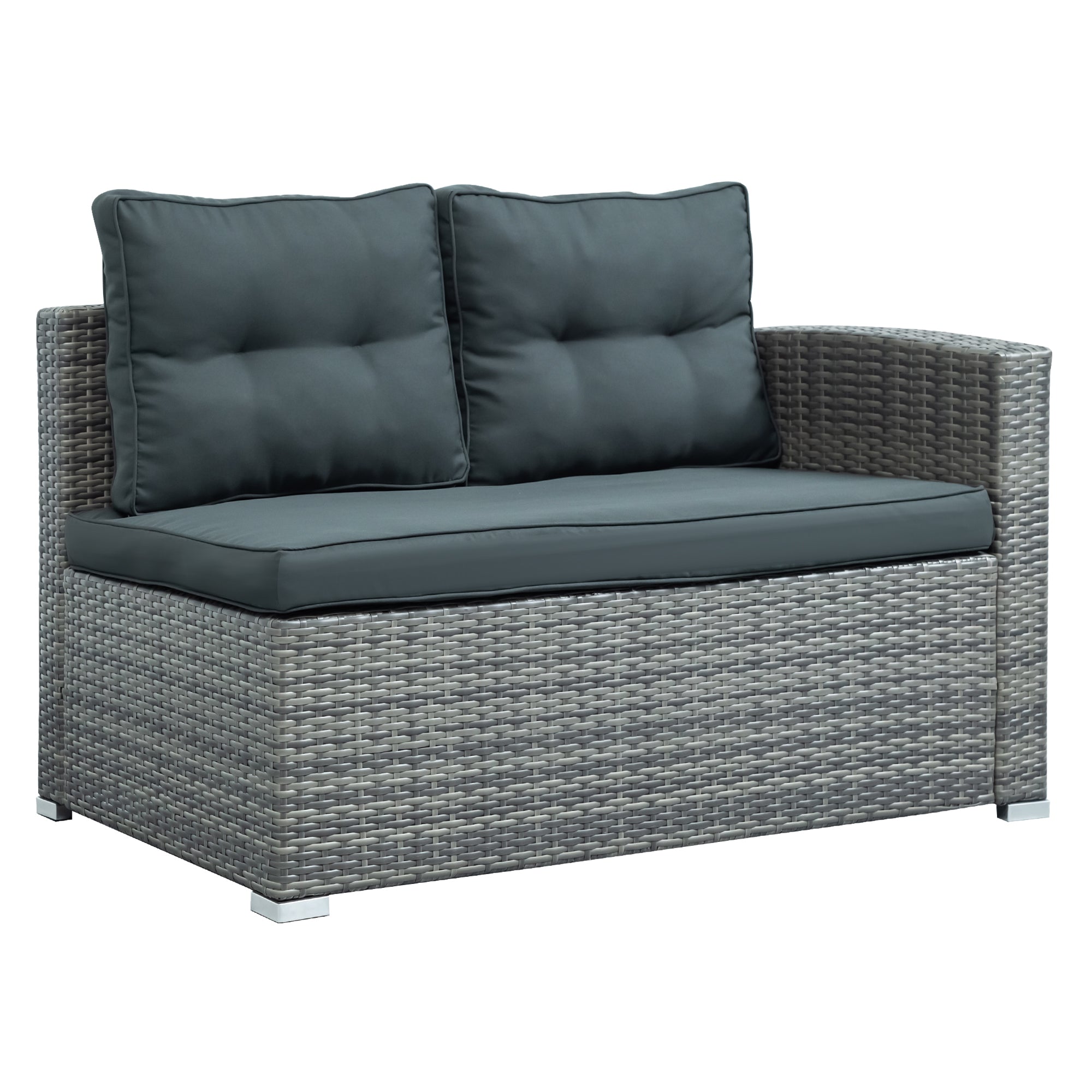 5-Piece Steel Patio Dining Set with Four Chairs and One Table