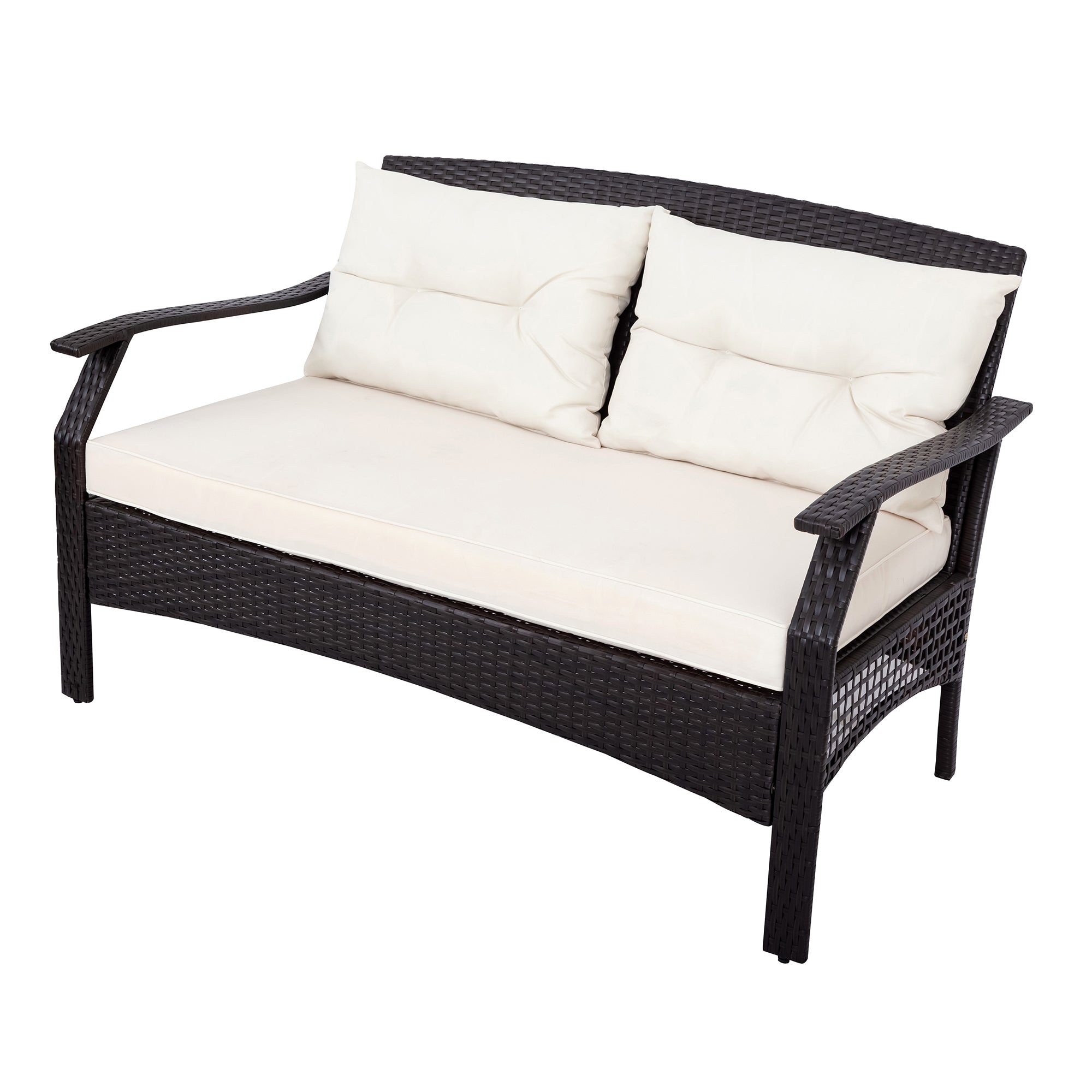 5-Piece Steel Patio Dining Set with Four Chairs and One Table