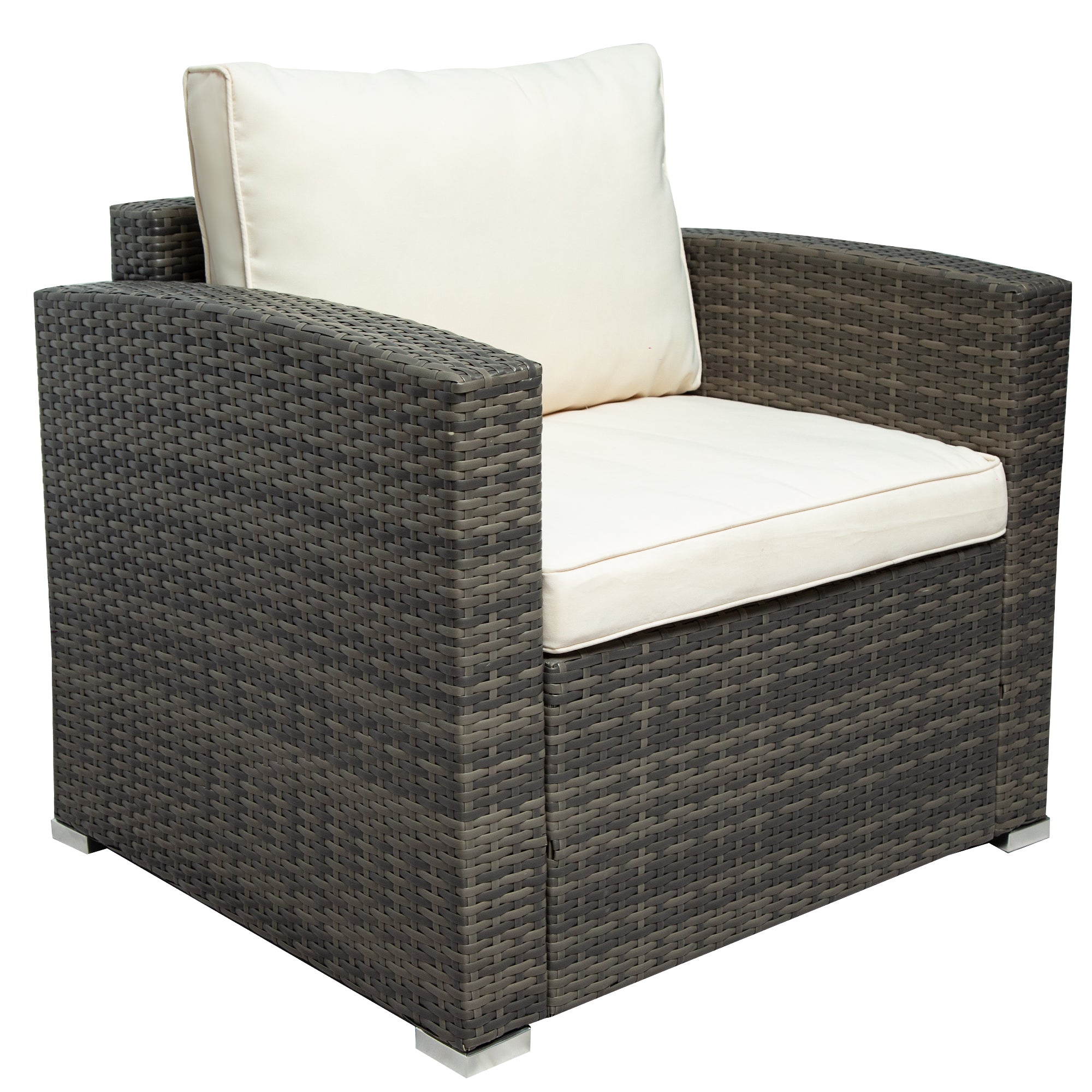 5-Piece Steel Patio Dining Set with Four Chairs and One Table