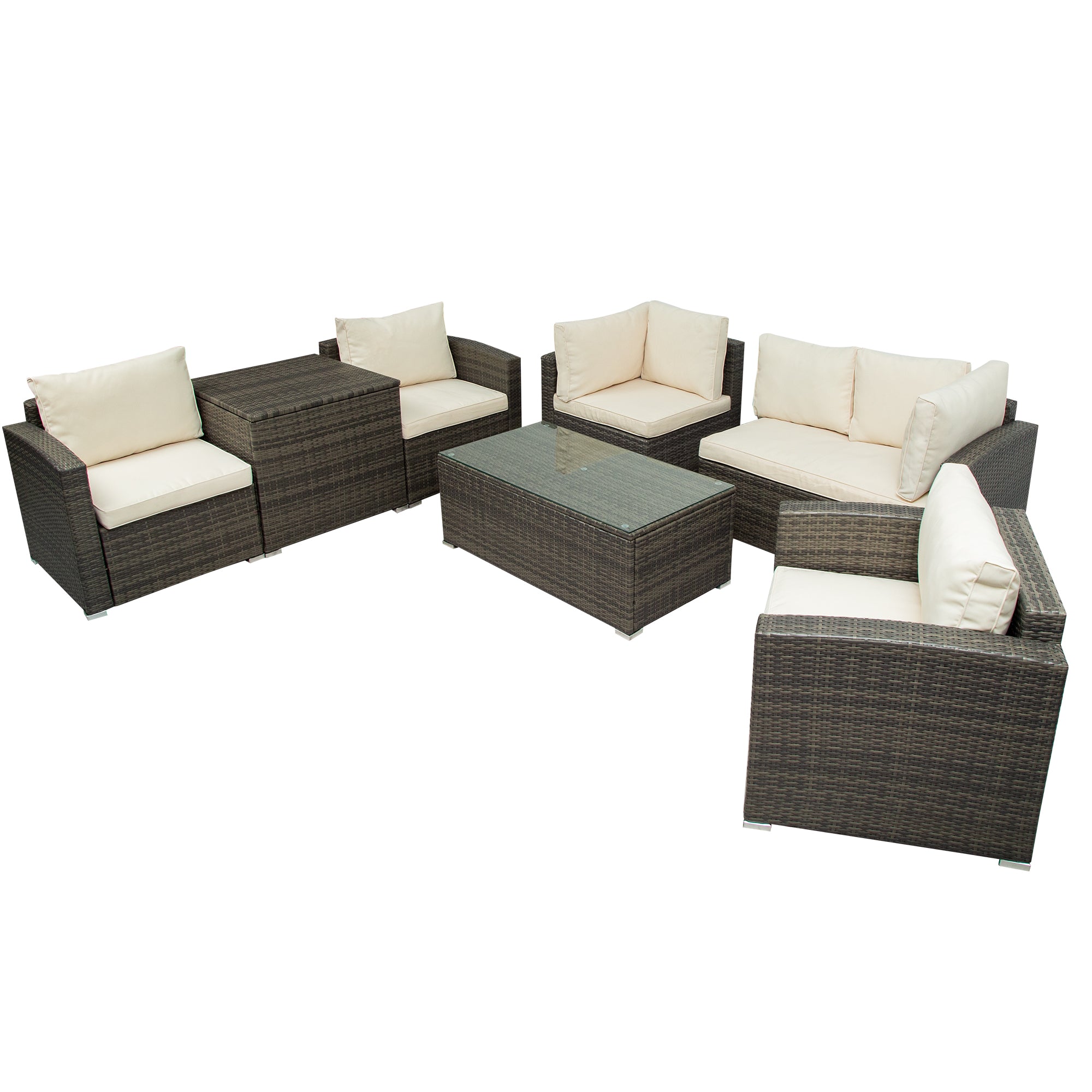 5-Piece Steel Patio Dining Set with Four Chairs and One Table