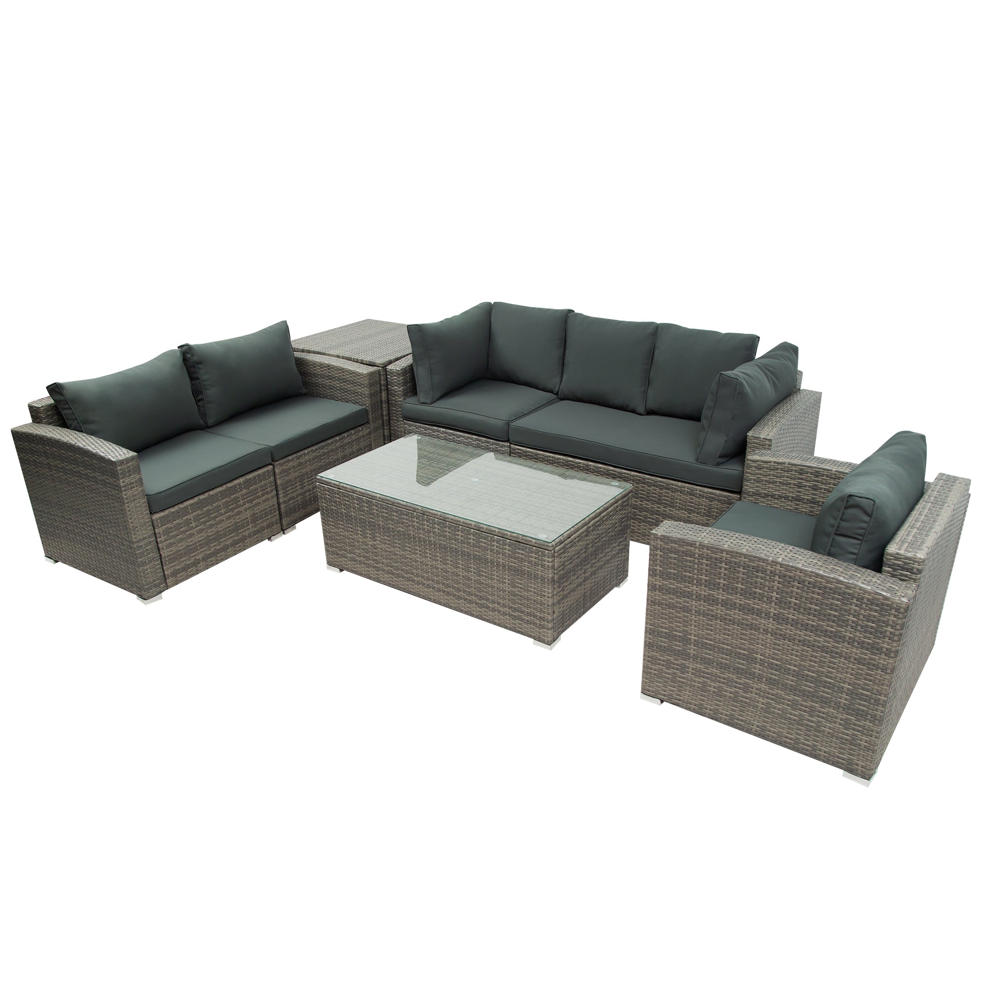5-Piece Steel Patio Dining Set with Four Chairs and One Table