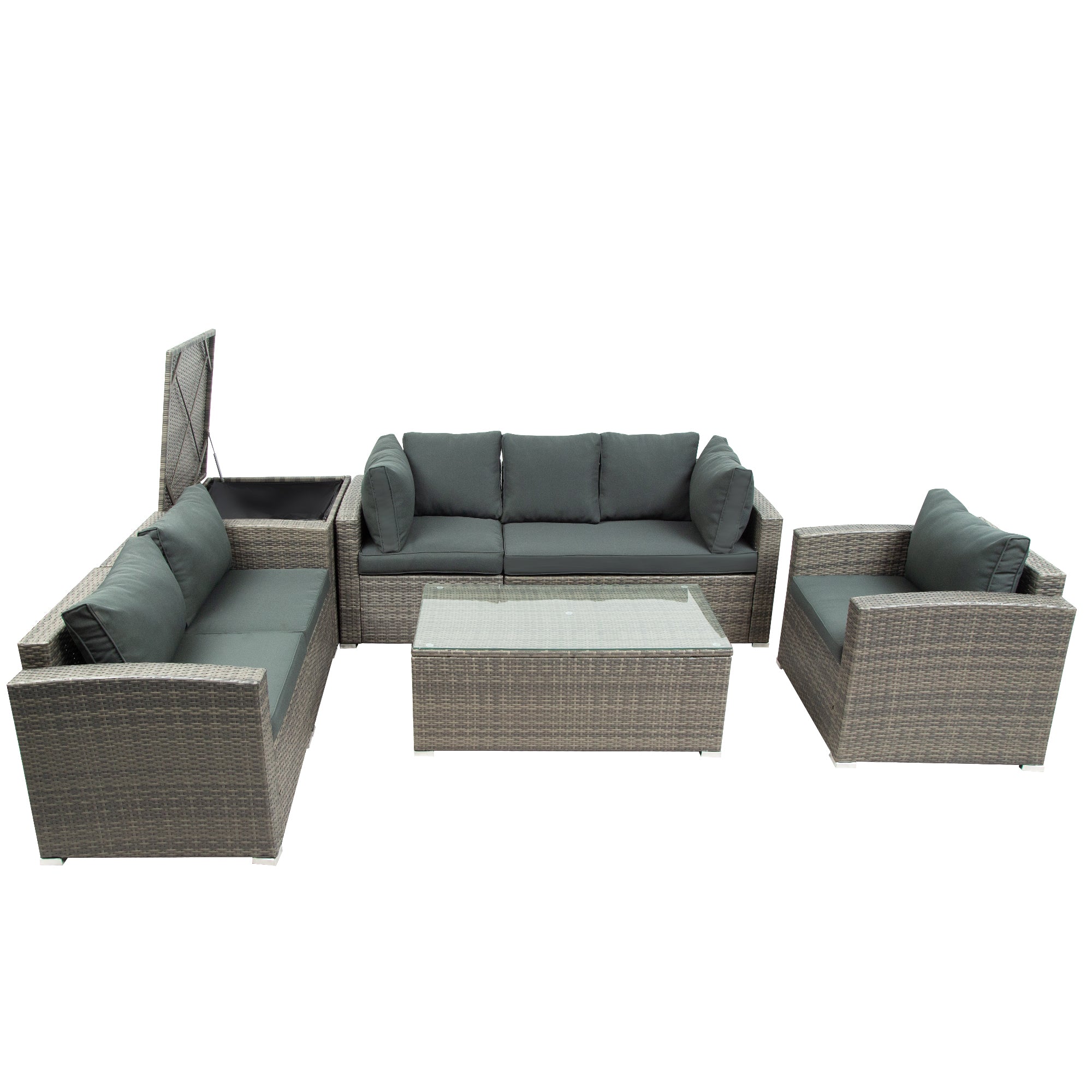 5-Piece Steel Patio Dining Set with Four Chairs and One Table