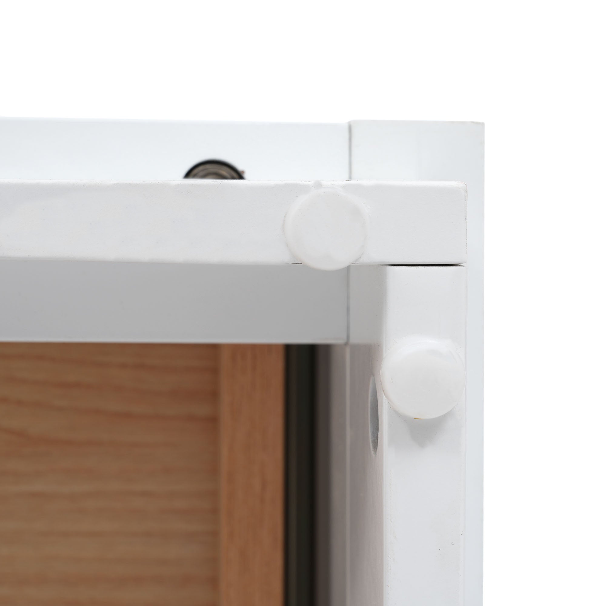 30 Inch Modern MDF Bathroom Vanity in White with Integrated Ceramic Sink and two drawers
