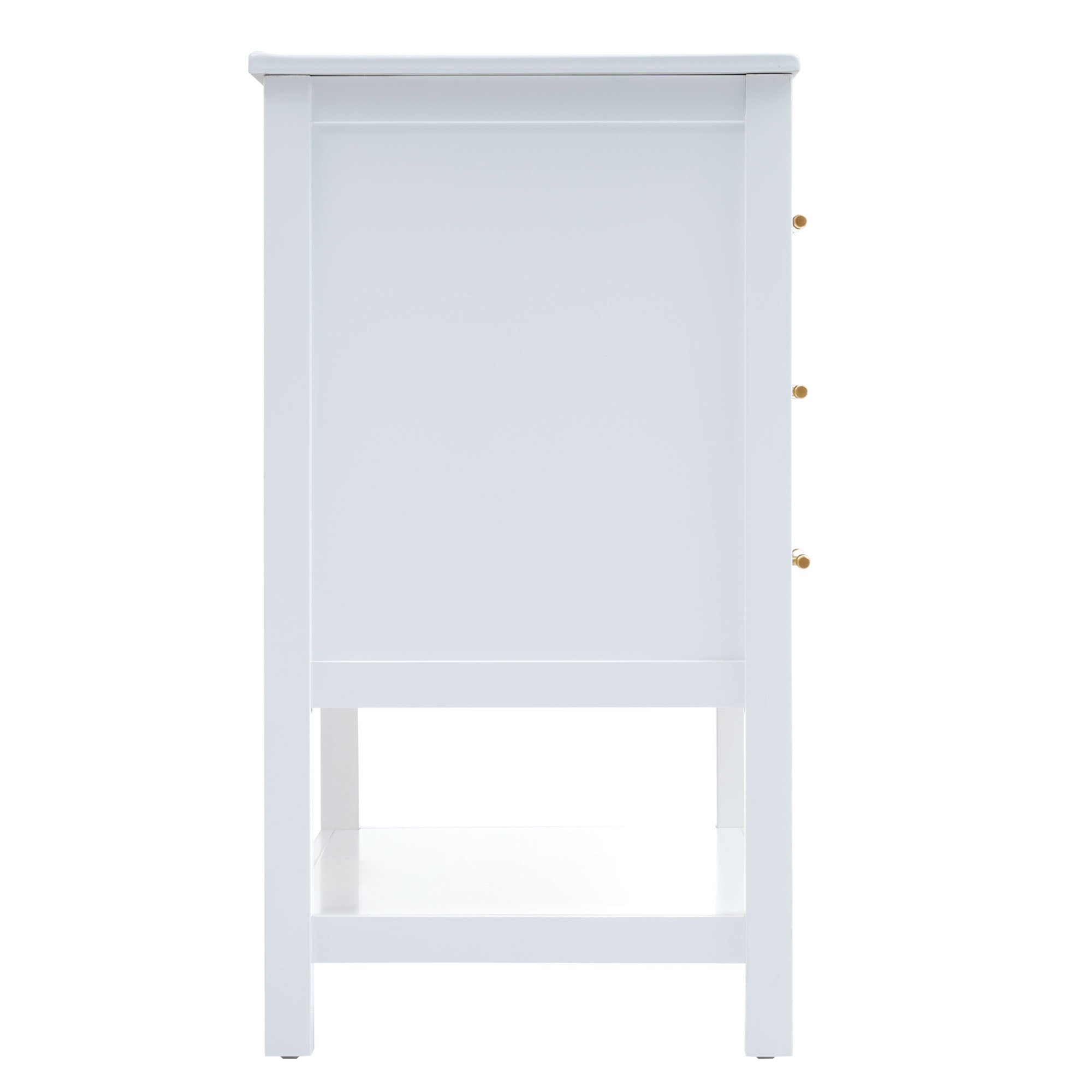30 inch Freestanding Bathroom Vanity Set in White with Integrated Ceramic Sink