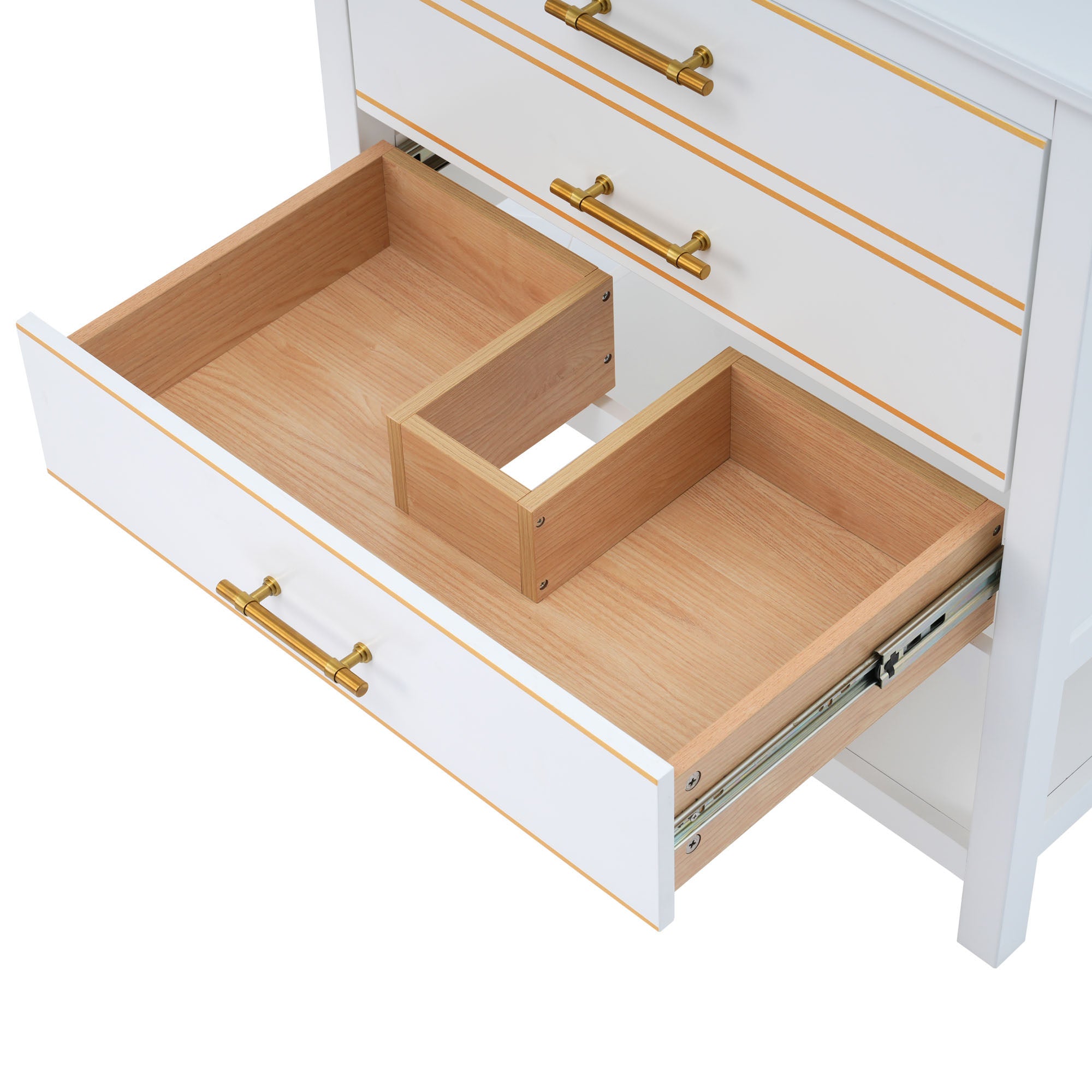 30 inch Freestanding Bathroom Vanity Set in White with Integrated Ceramic Sink