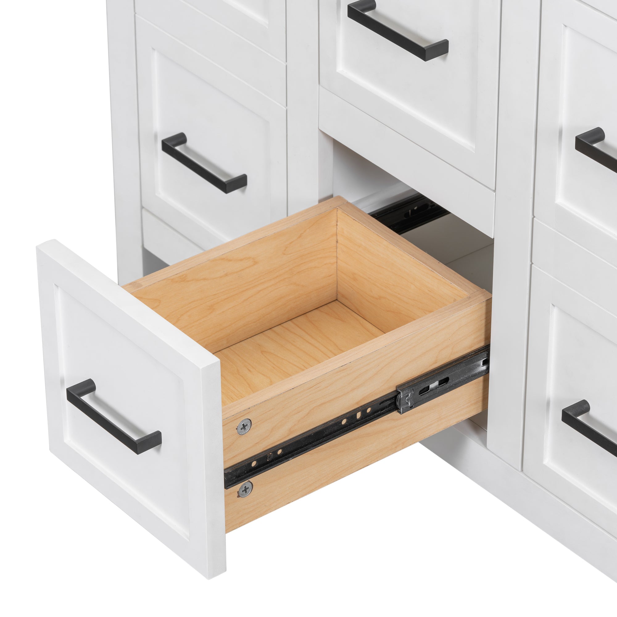 36 inch Freestanding Bathroom Vanity Set in White with Integrated Resin Sink