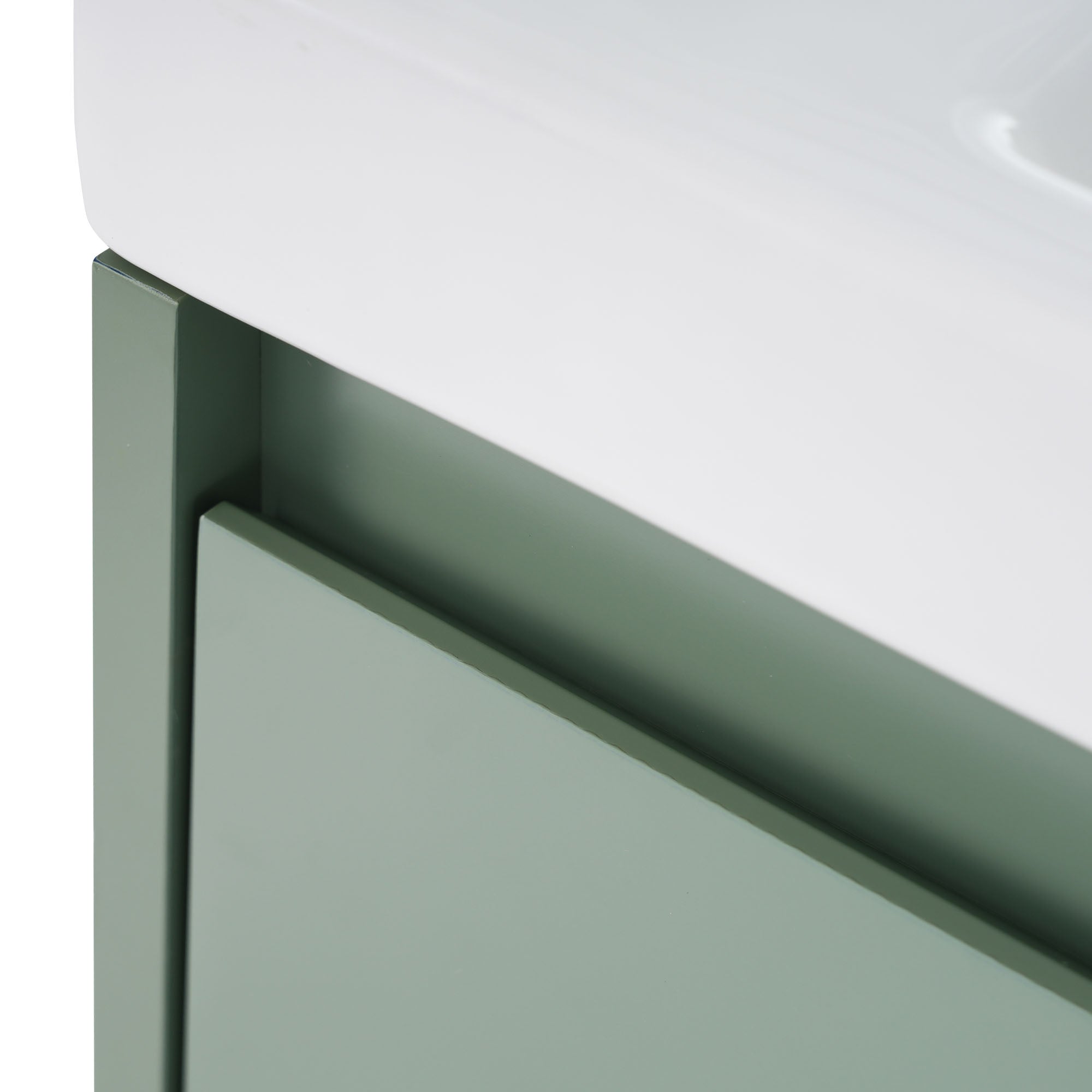 16 inch Wall-mounted Bathroom Vanity Set with Integrated Ceramic Sink