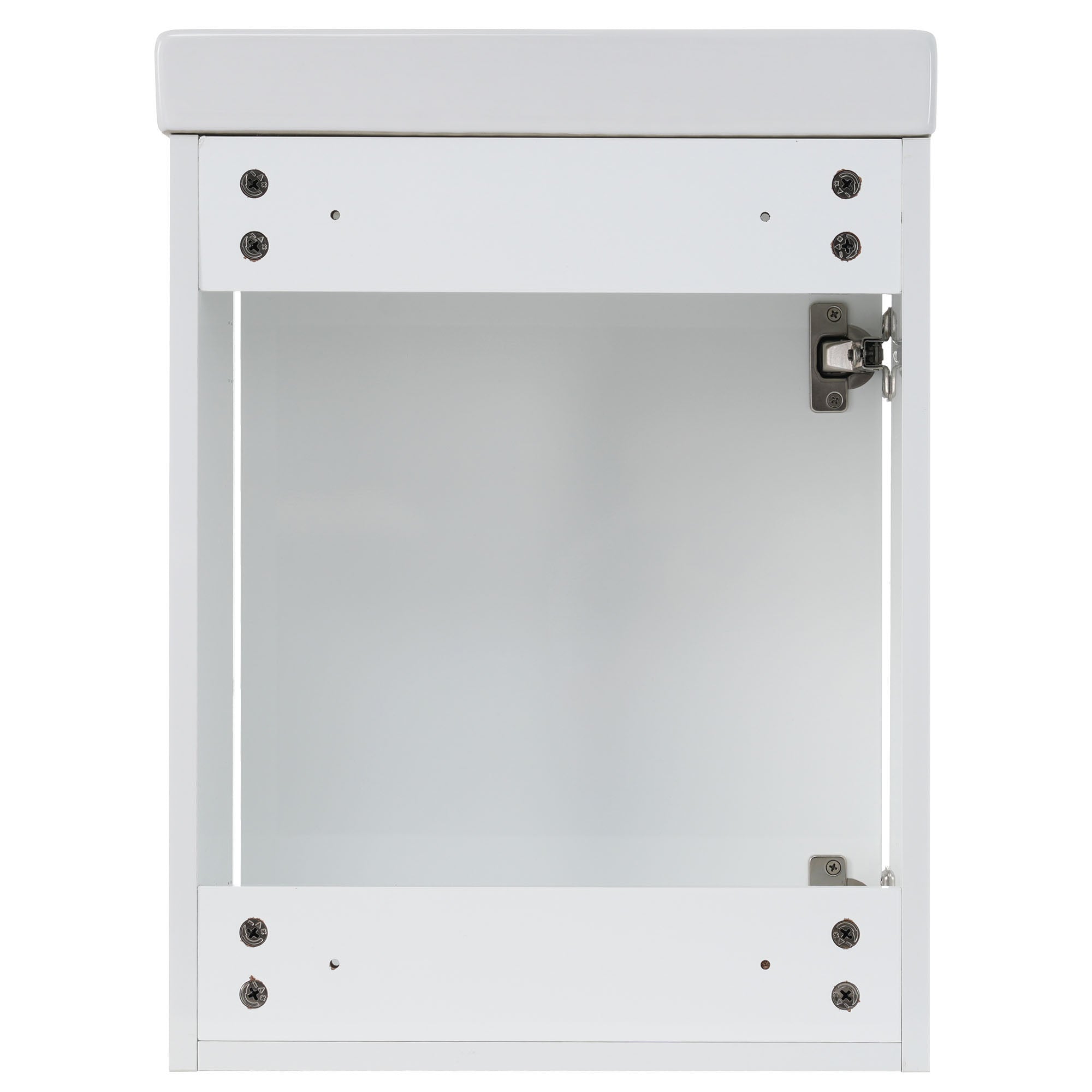 16 inch Wall-mounted Bathroom Vanity Set with Integrated Ceramic Sink