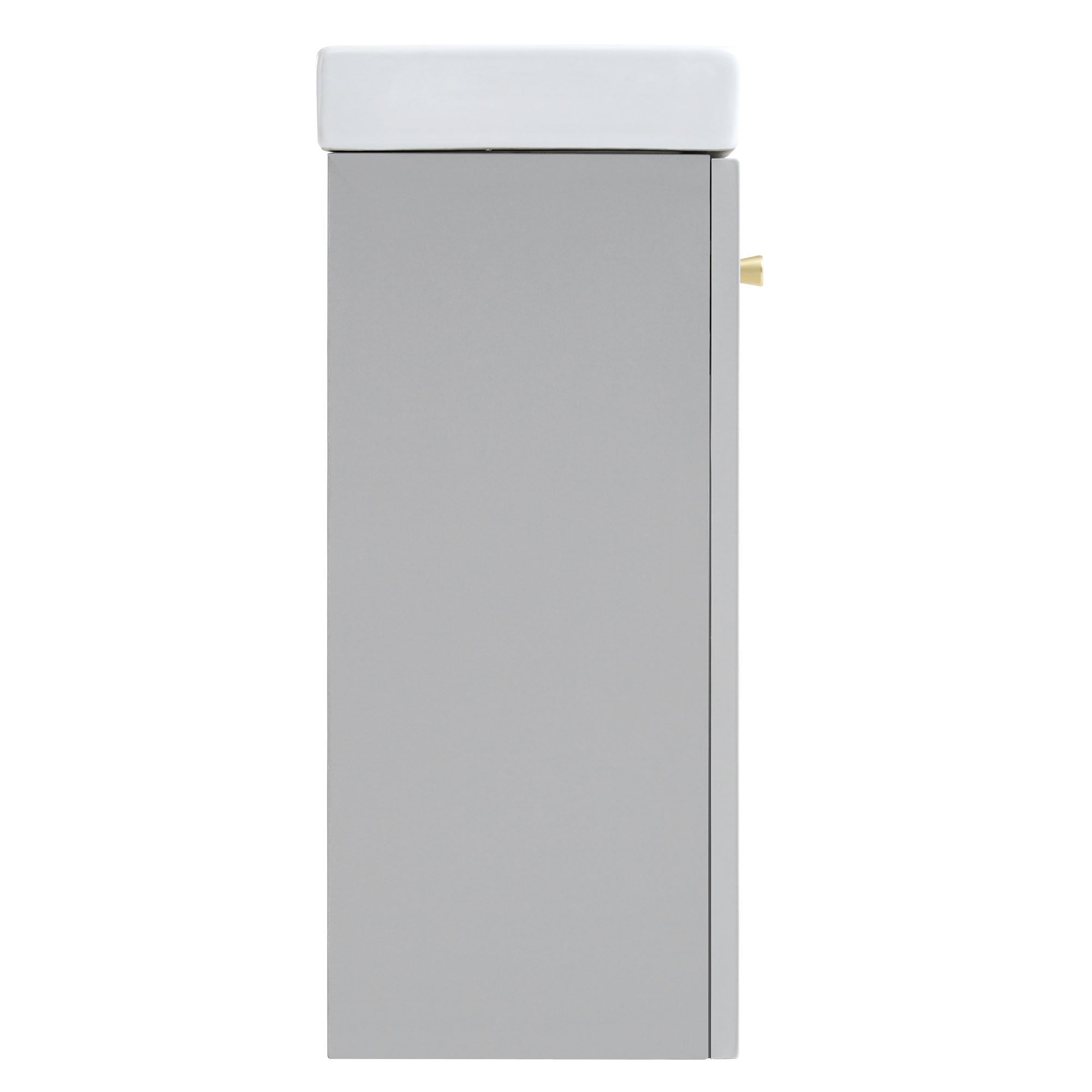 16 inch Wall-mounted Bathroom Vanity Set with Integrated Ceramic Sink
