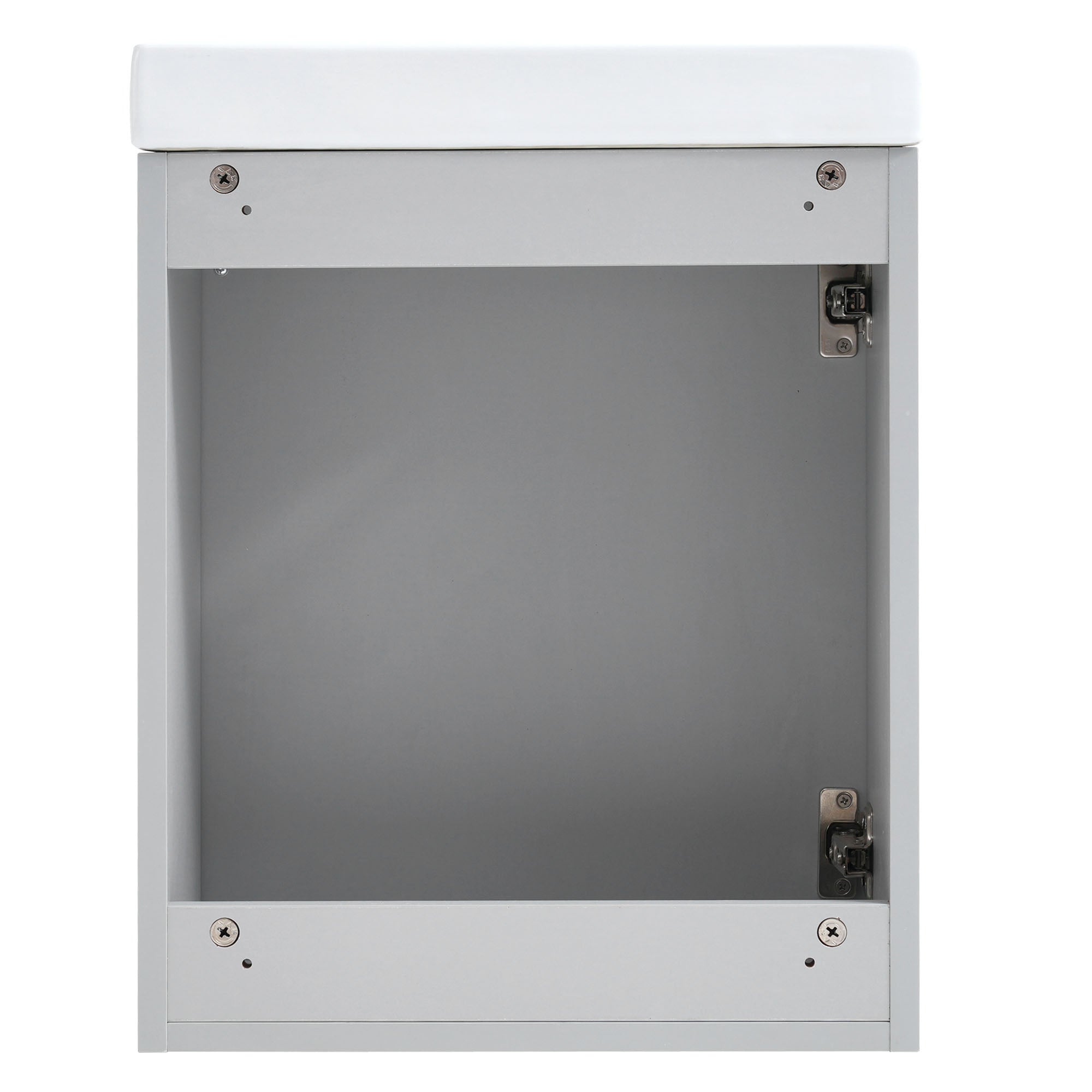16 inch Wall-mounted Bathroom Vanity Set with Integrated Ceramic Sink