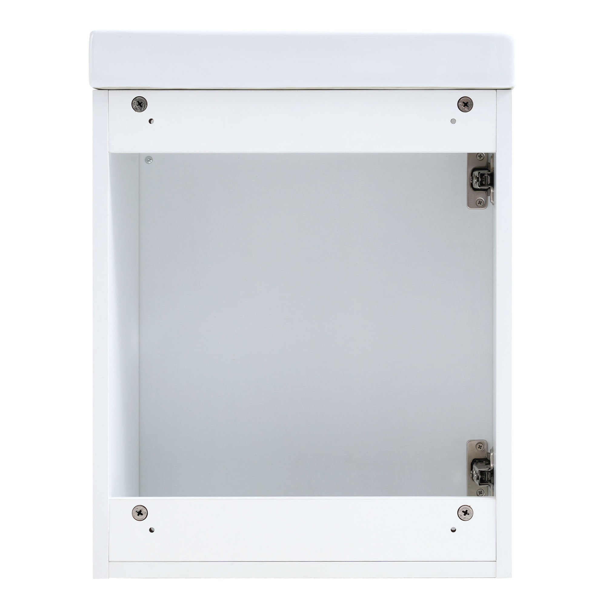 16 inch Wall-mounted Bathroom Vanity Set with Integrated Ceramic Sink