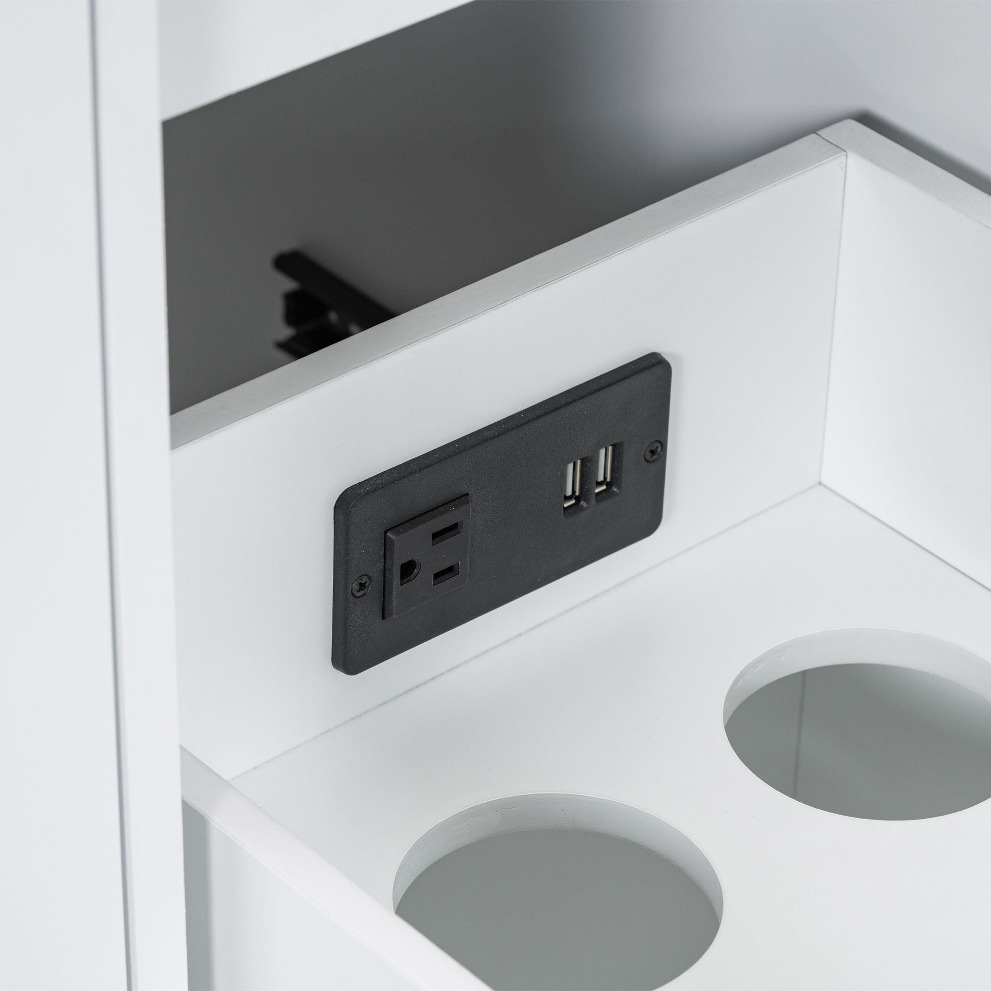30 Inch MDF Freestanding Bathroom Vanity Set in Black with Integrated Resin Sink
