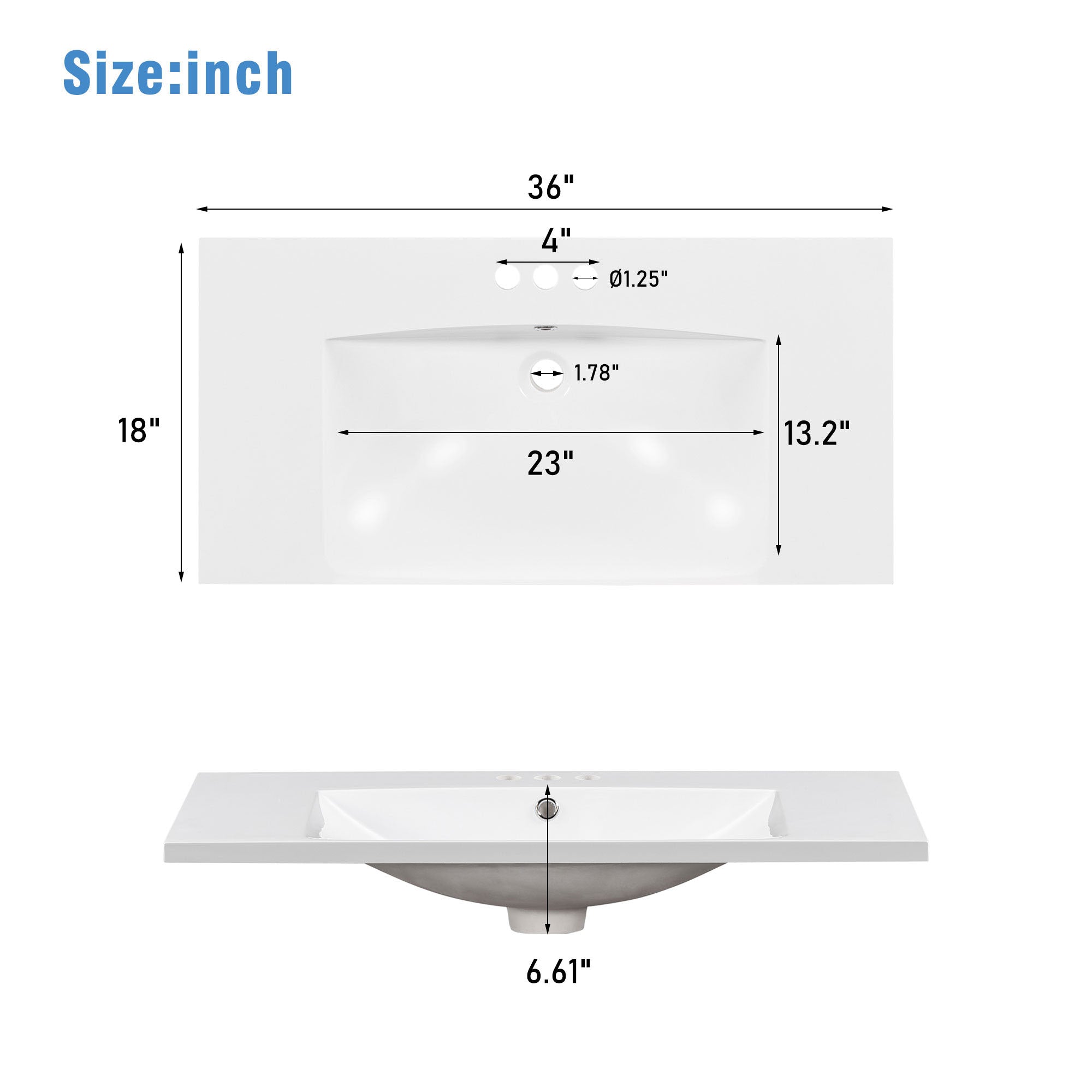 30 Inch MDF Freestanding Bathroom Vanity Set in Black with Integrated Resin Sink